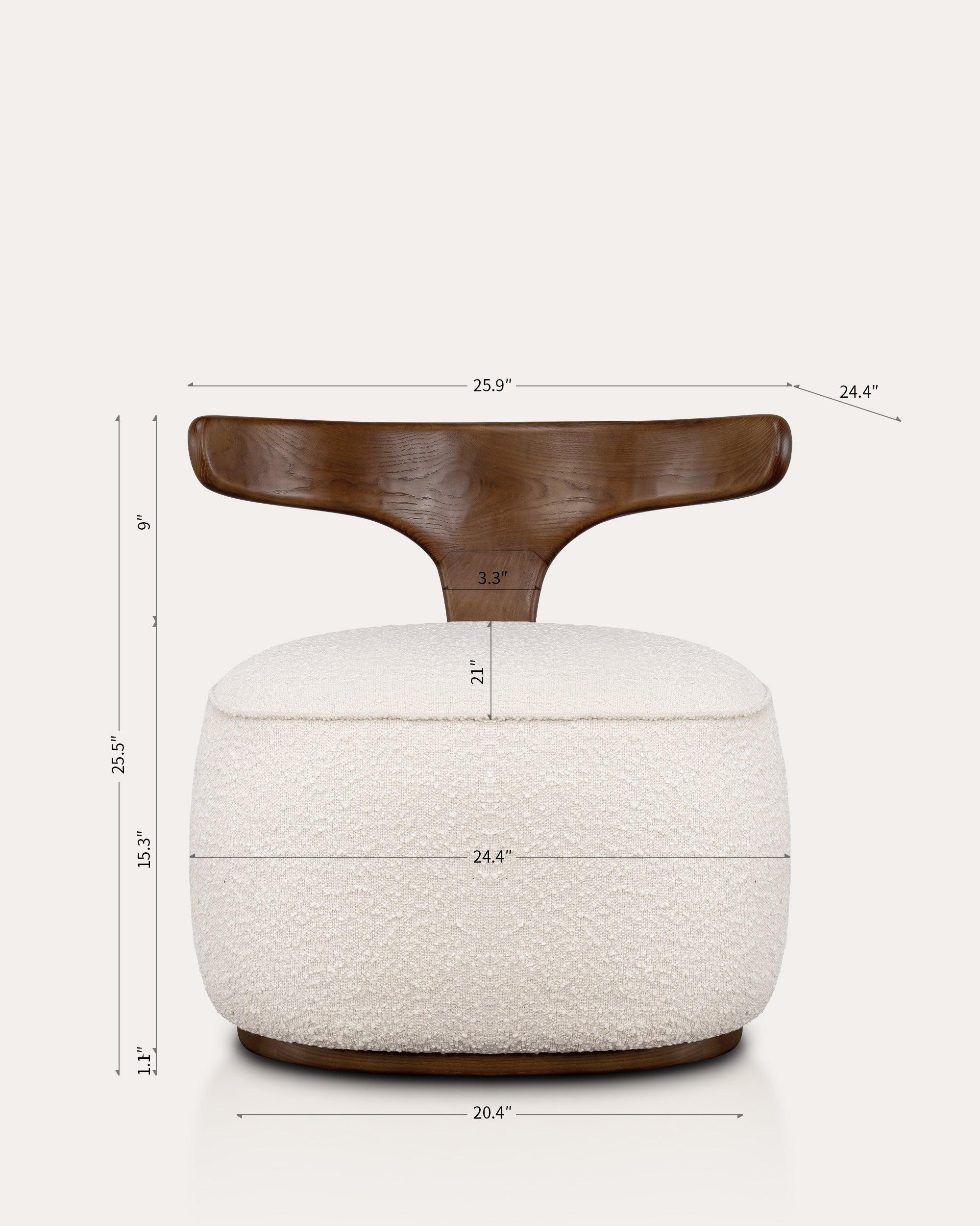 Horn Bouclé Chair - at KUMO HOME