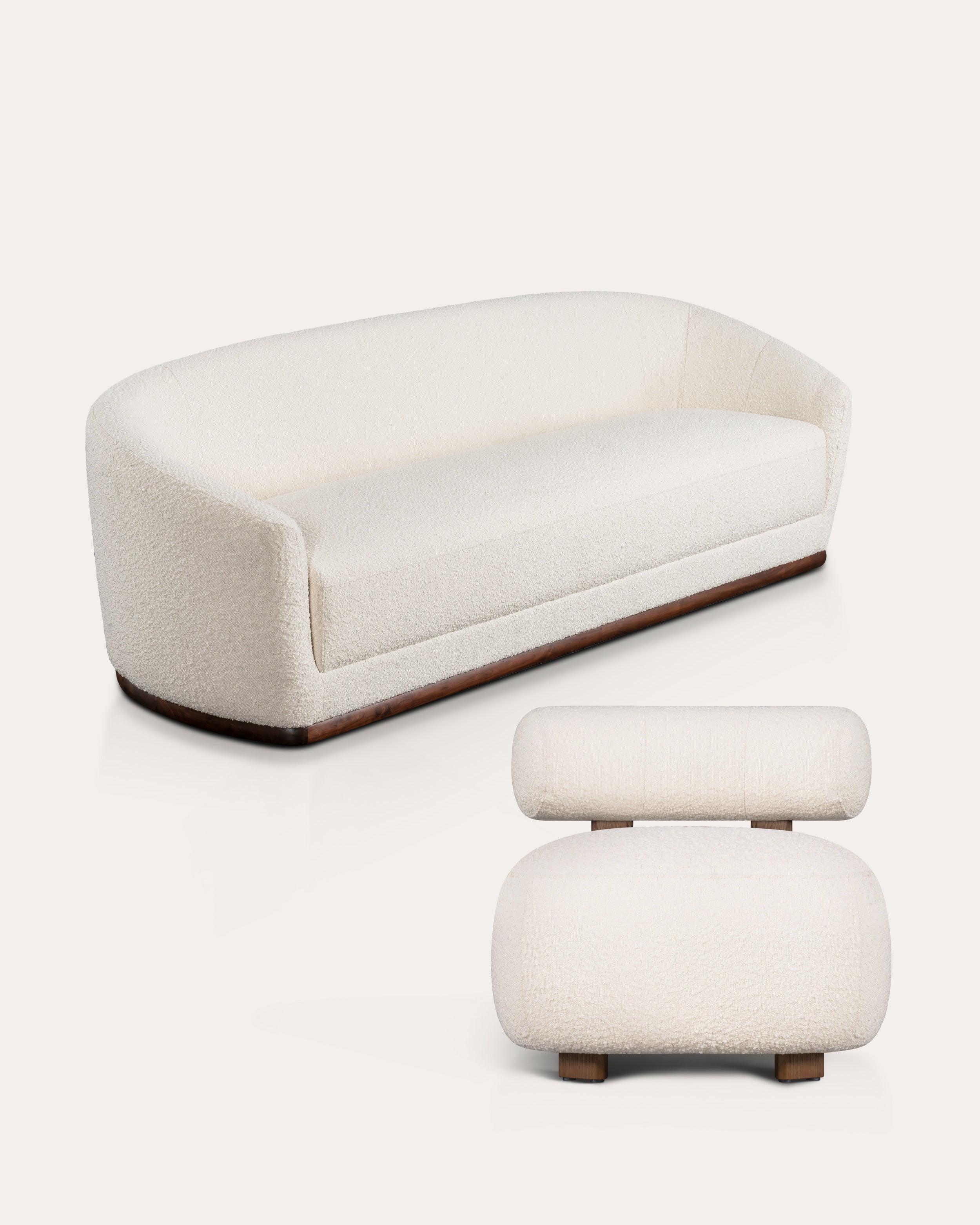 Cleo Sofa And Kumo Chair Set - at KUMO HOME