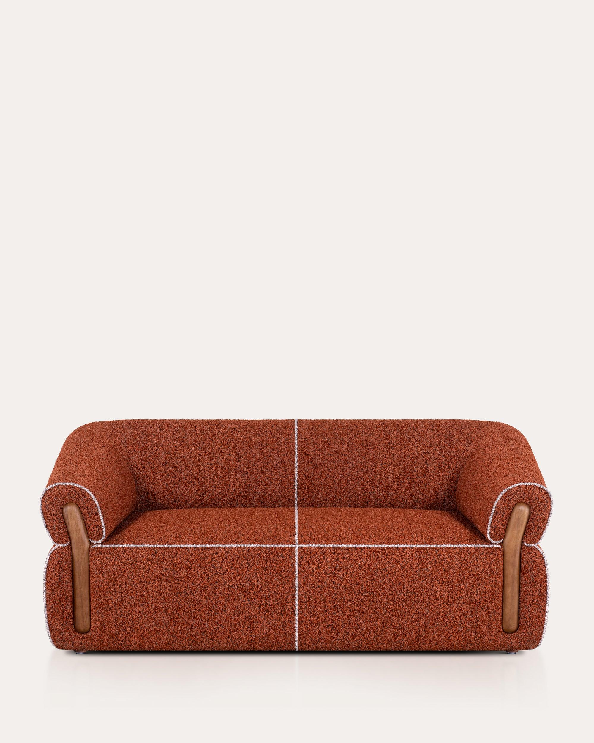 Timeless Sofa - Fire Orange - at KUMO HOME