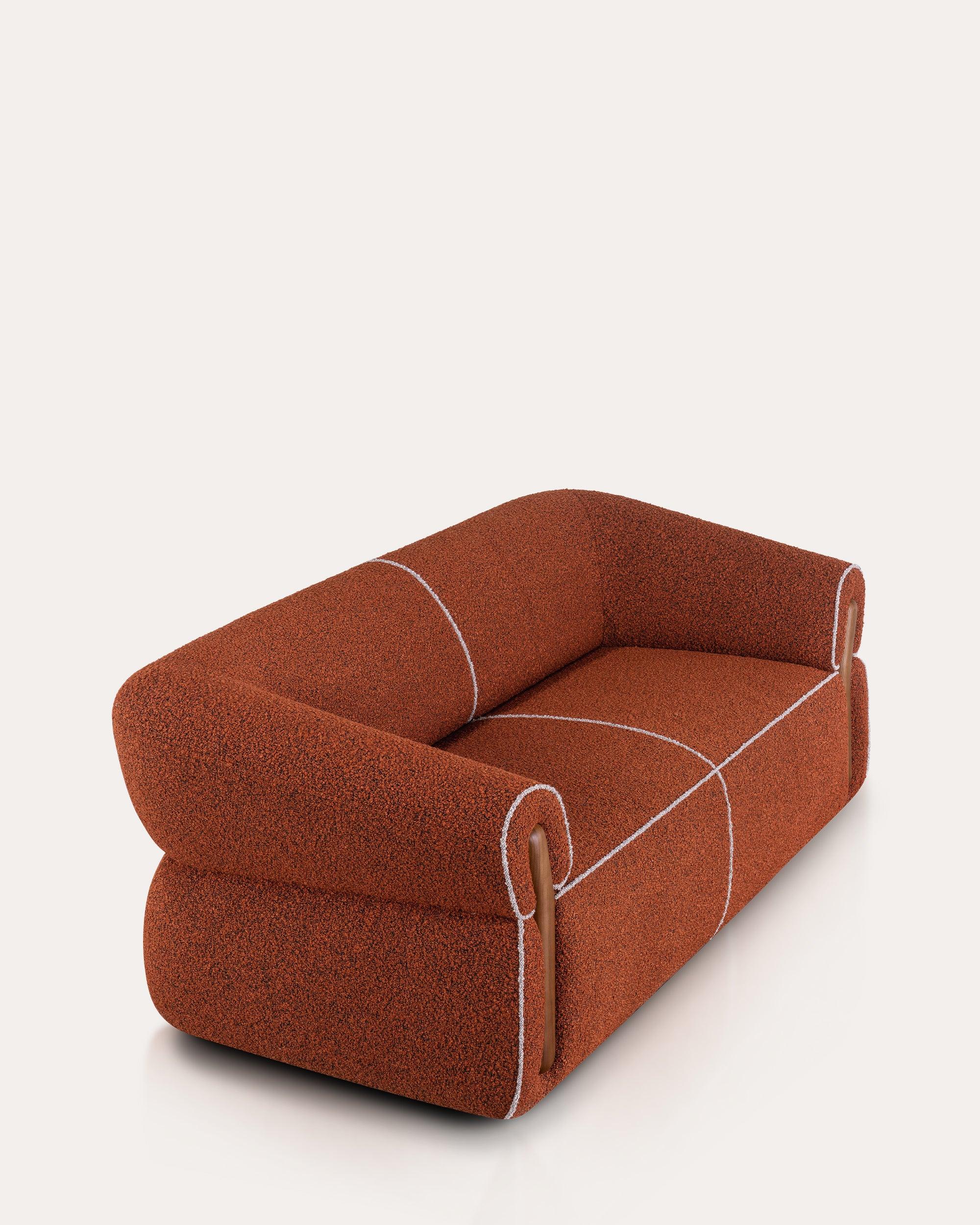 Timeless Sofa - Fire Orange - at KUMO HOME