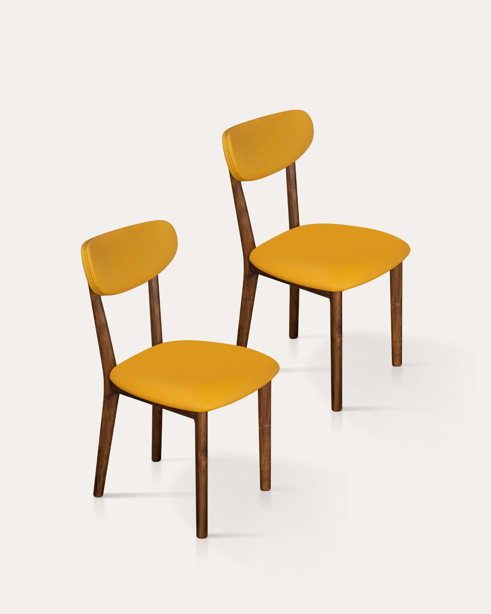Archer Walnut Dining Chair Set Of 2 - at KUMO HOME