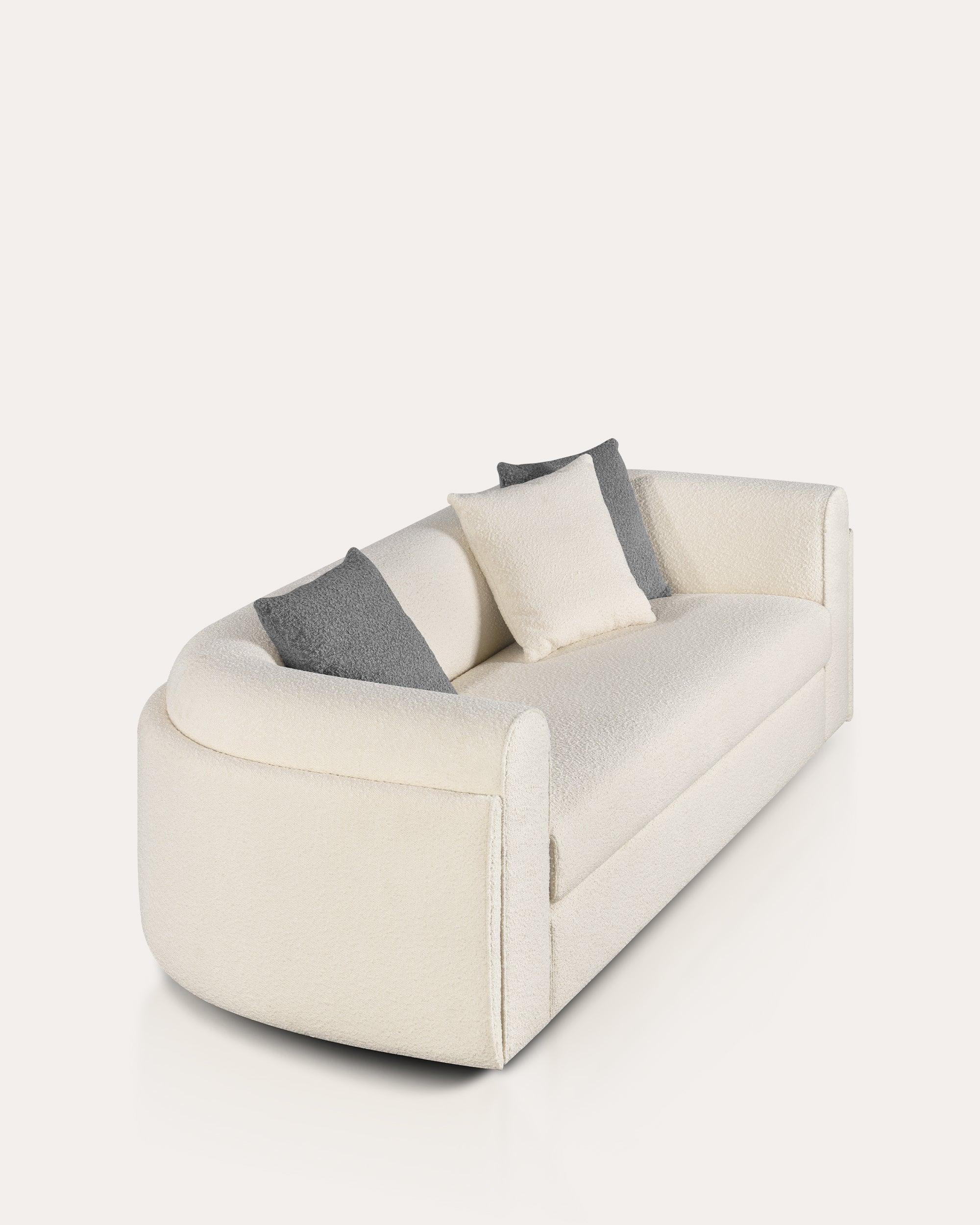 Curved Boucle Sofa - at KUMO HOME