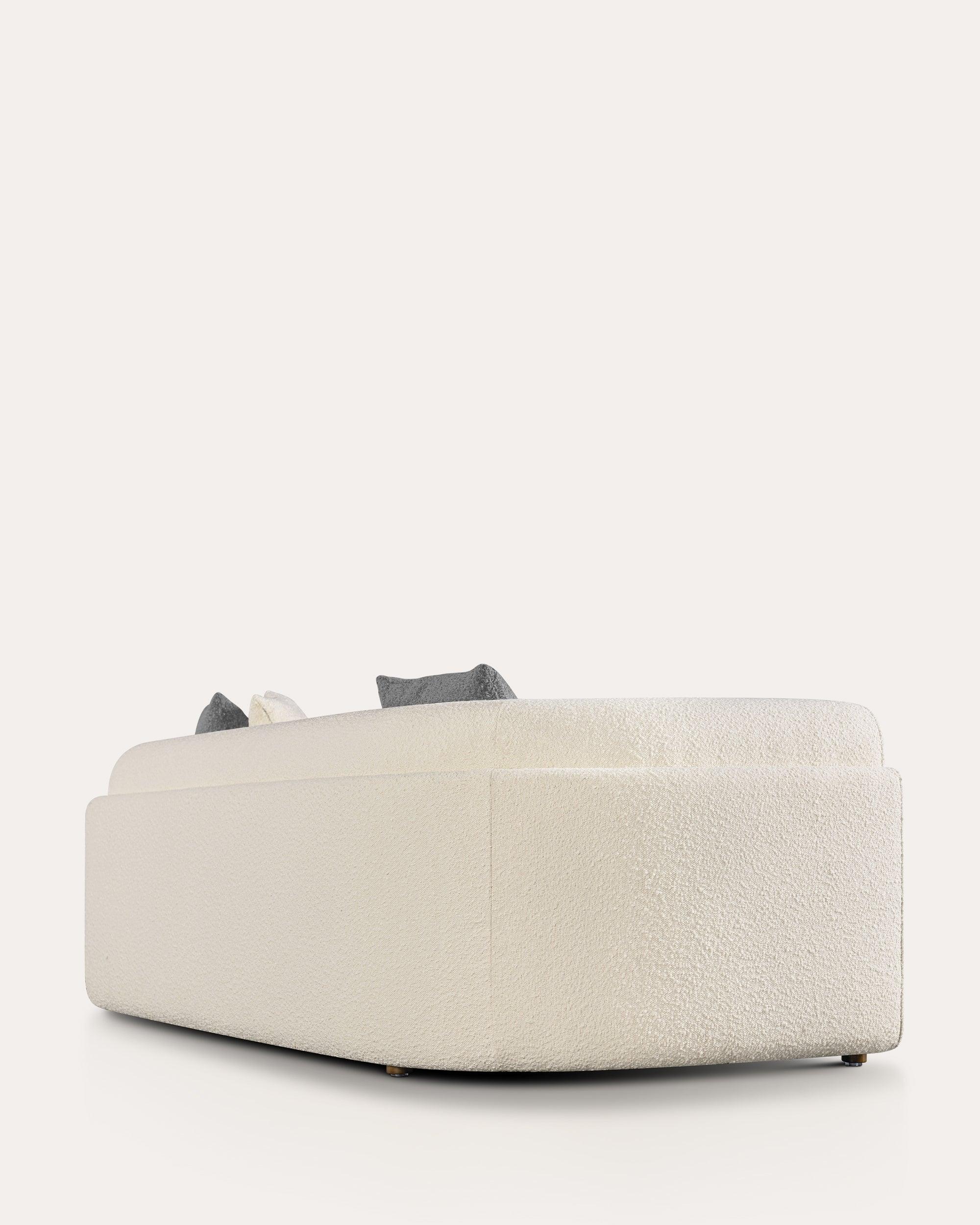 Curved Boucle Sofa - at KUMO HOME
