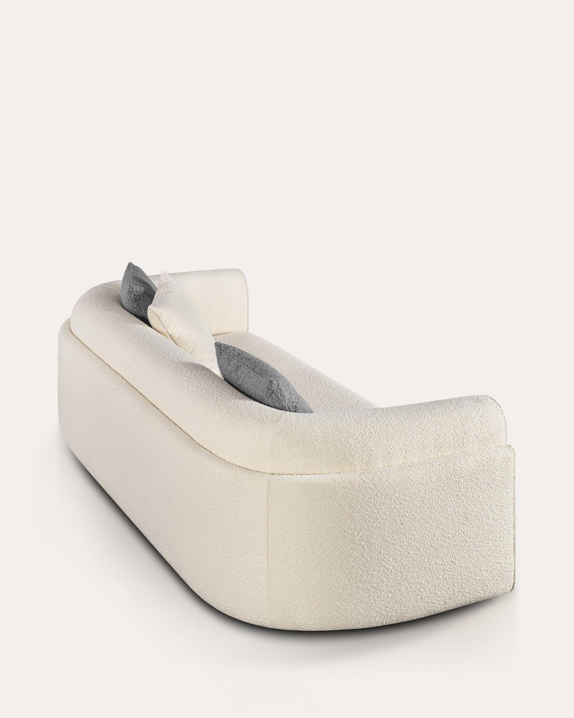 Curved Boucle Sofa - at KUMO HOME