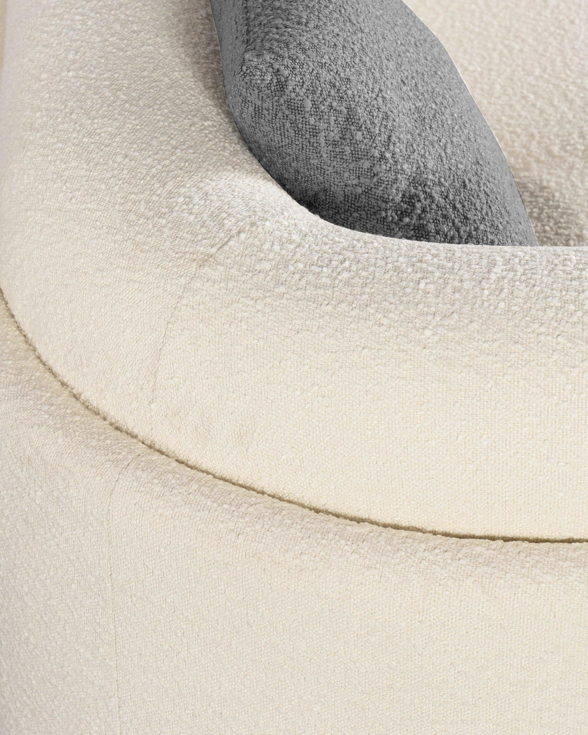 Curved Boucle Sofa - at KUMO HOME