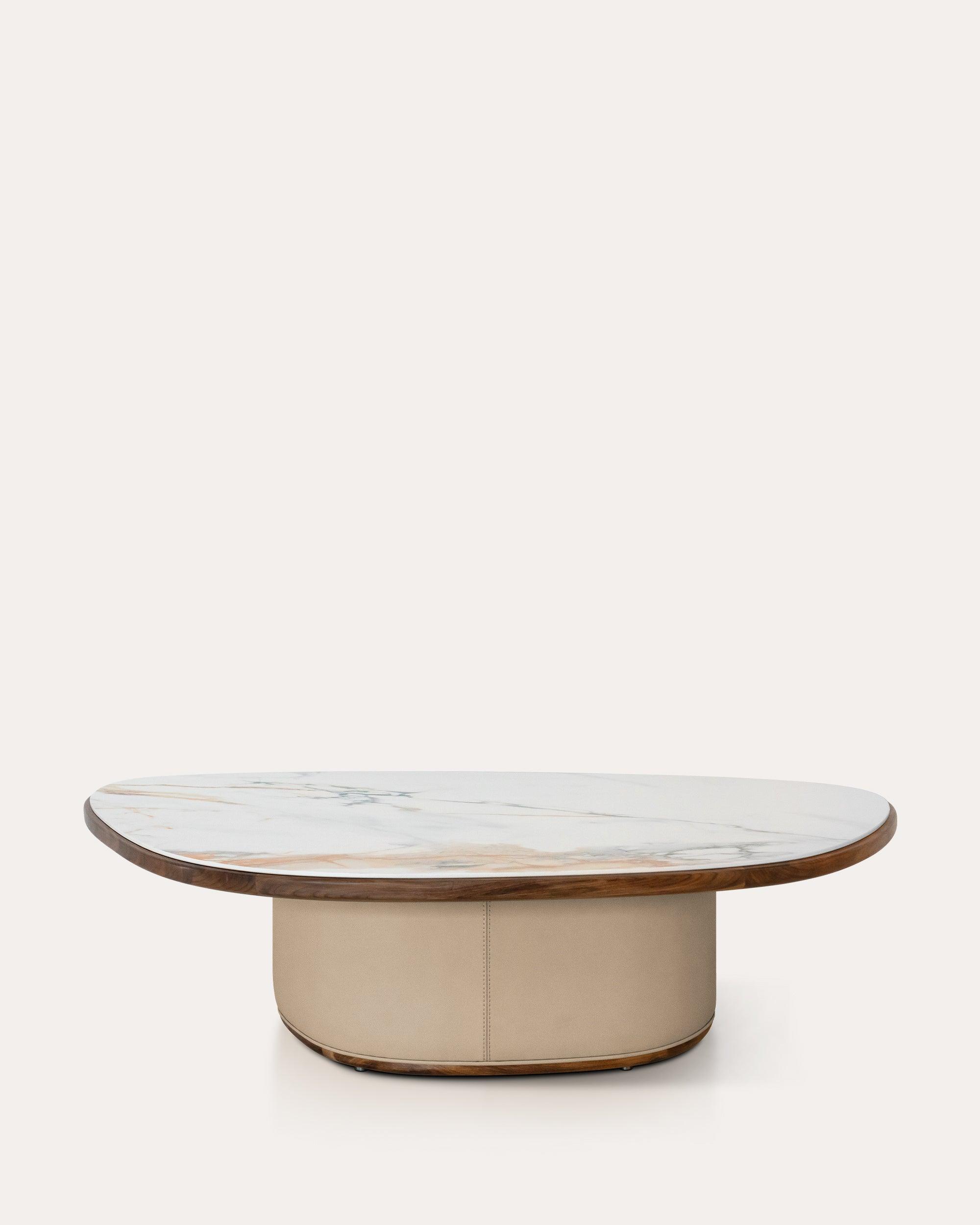 Luna Coffee Table With Marble Top - Large - at KUMO HOME