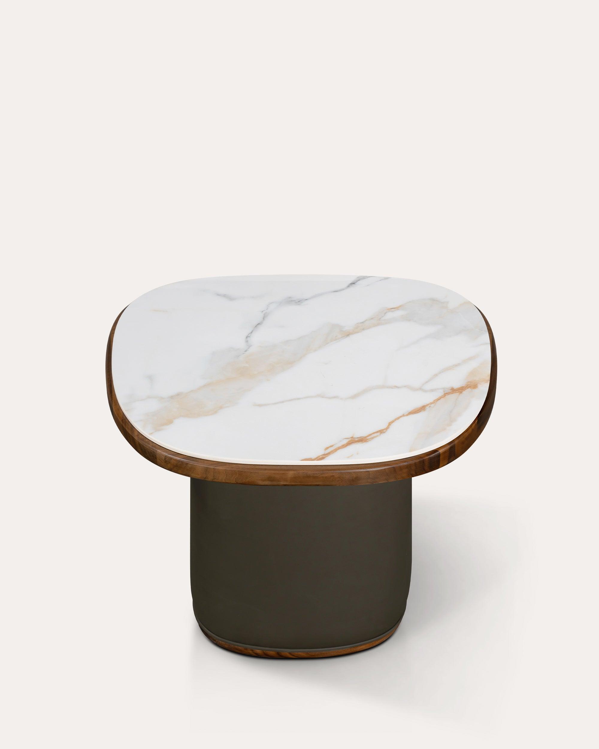 Luna Coffee Table With Marble Top - Small - at KUMO HOME