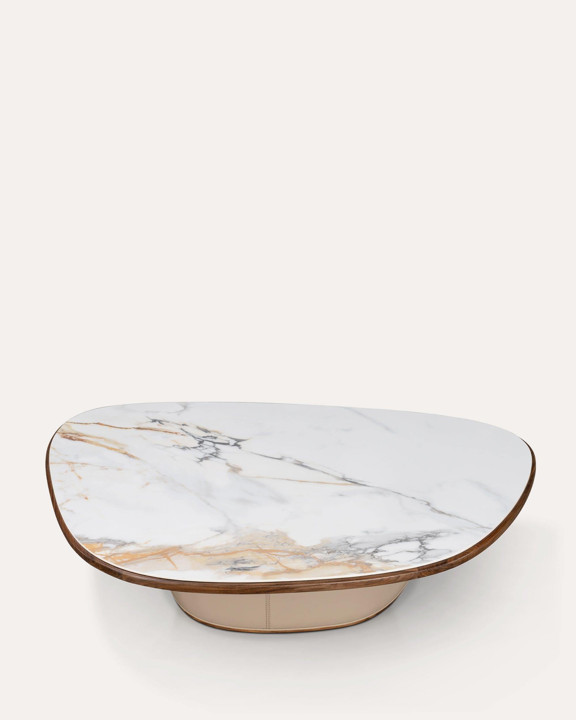 Luna Coffee Table With Marble Top - Large - at KUMO HOME