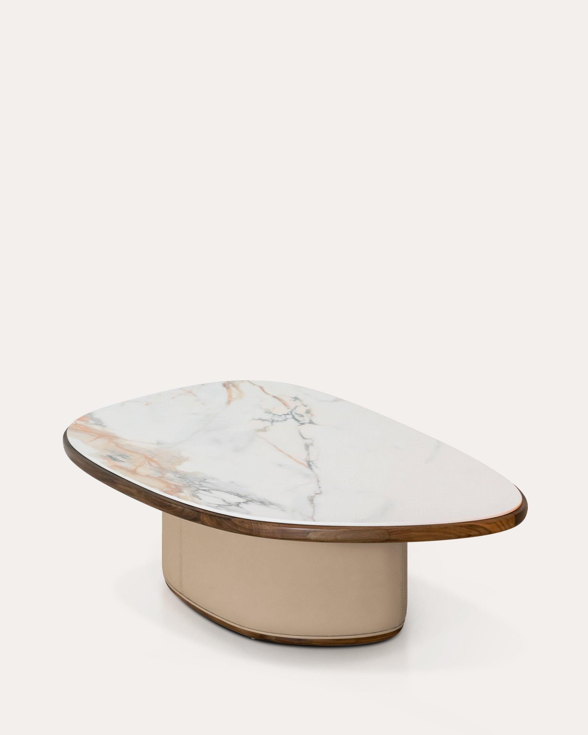 Luna Coffee Table With Marble Top - Large - at KUMO HOME