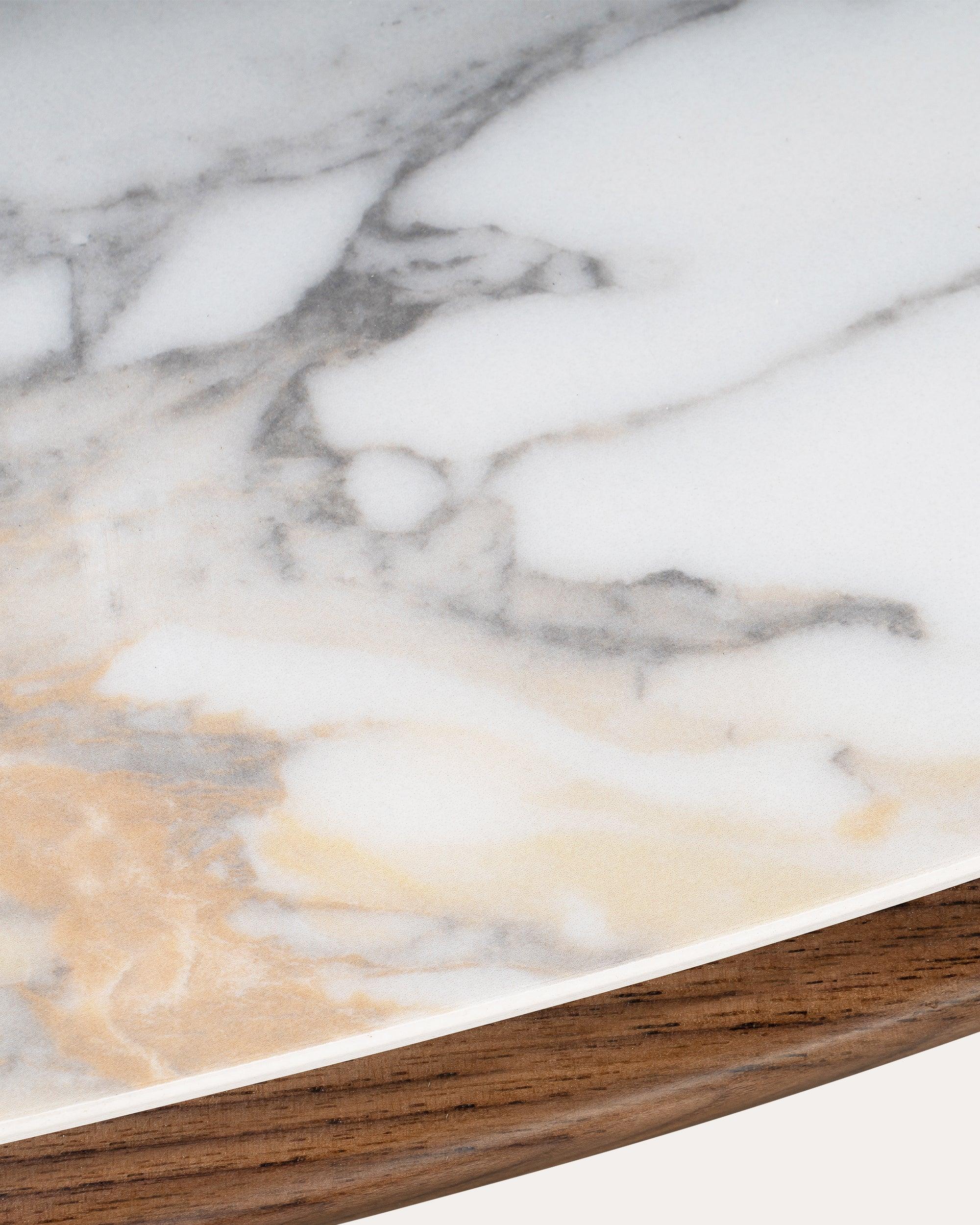 Luna Coffee Table With Marble Top - Large - at KUMO HOME