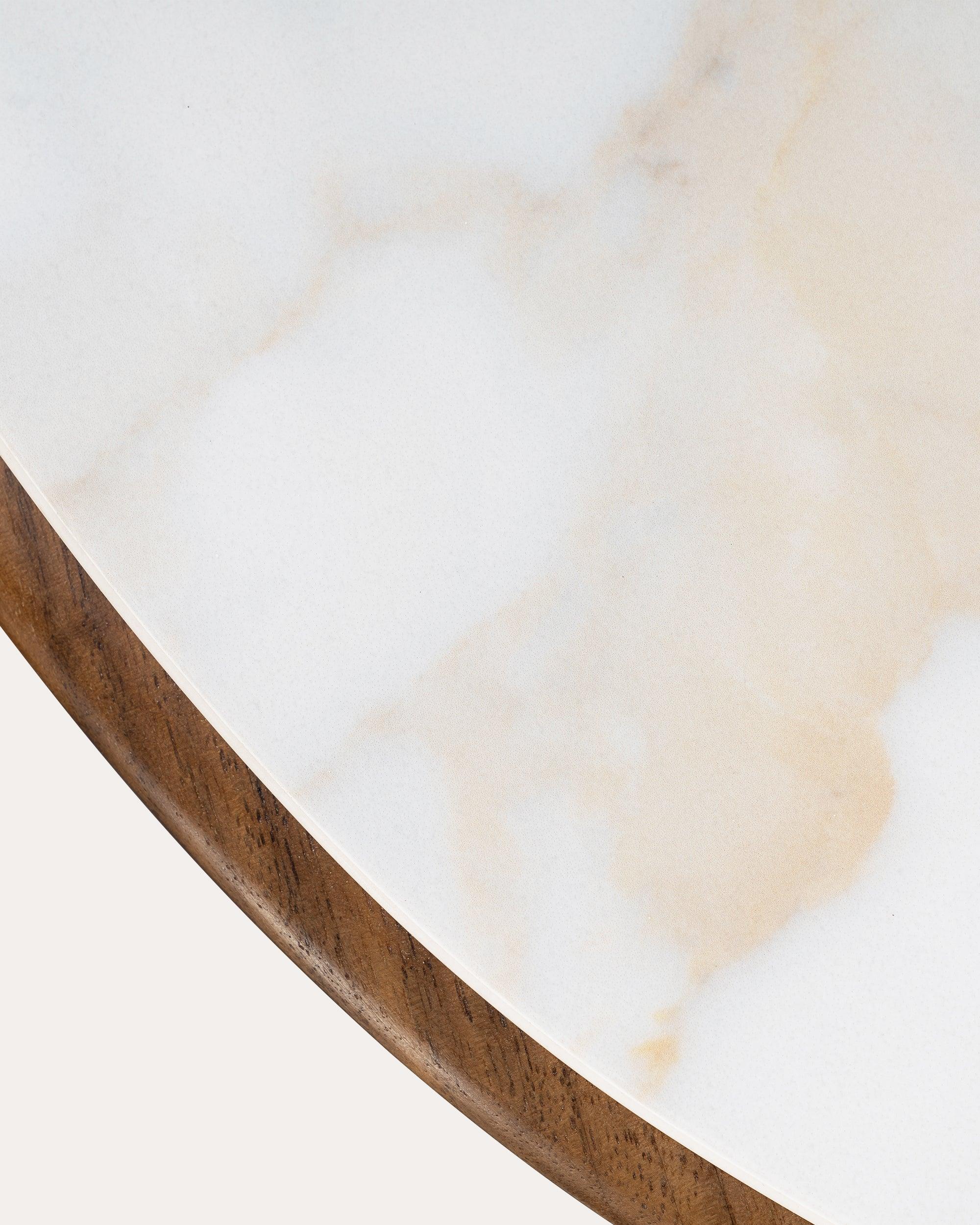 Luna Coffee Table With Marble Top - Small - at KUMO HOME