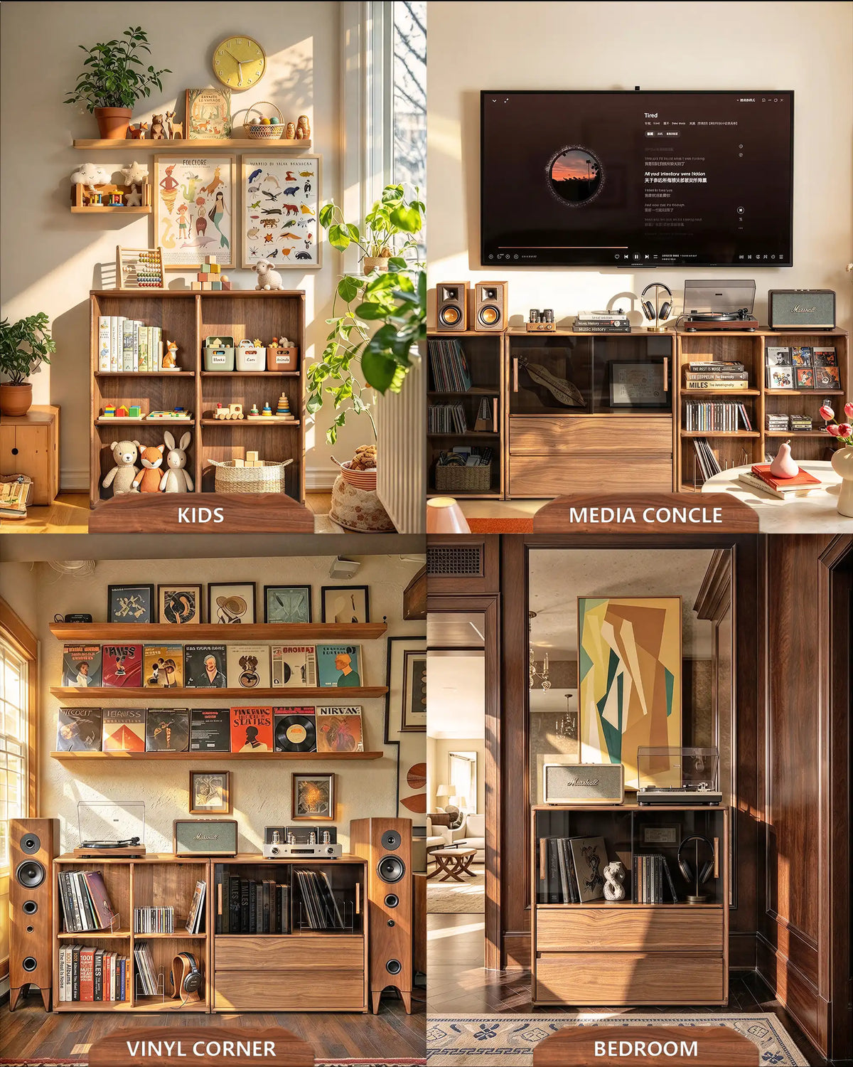 Soho Walnut Bookshelf | Modular Design