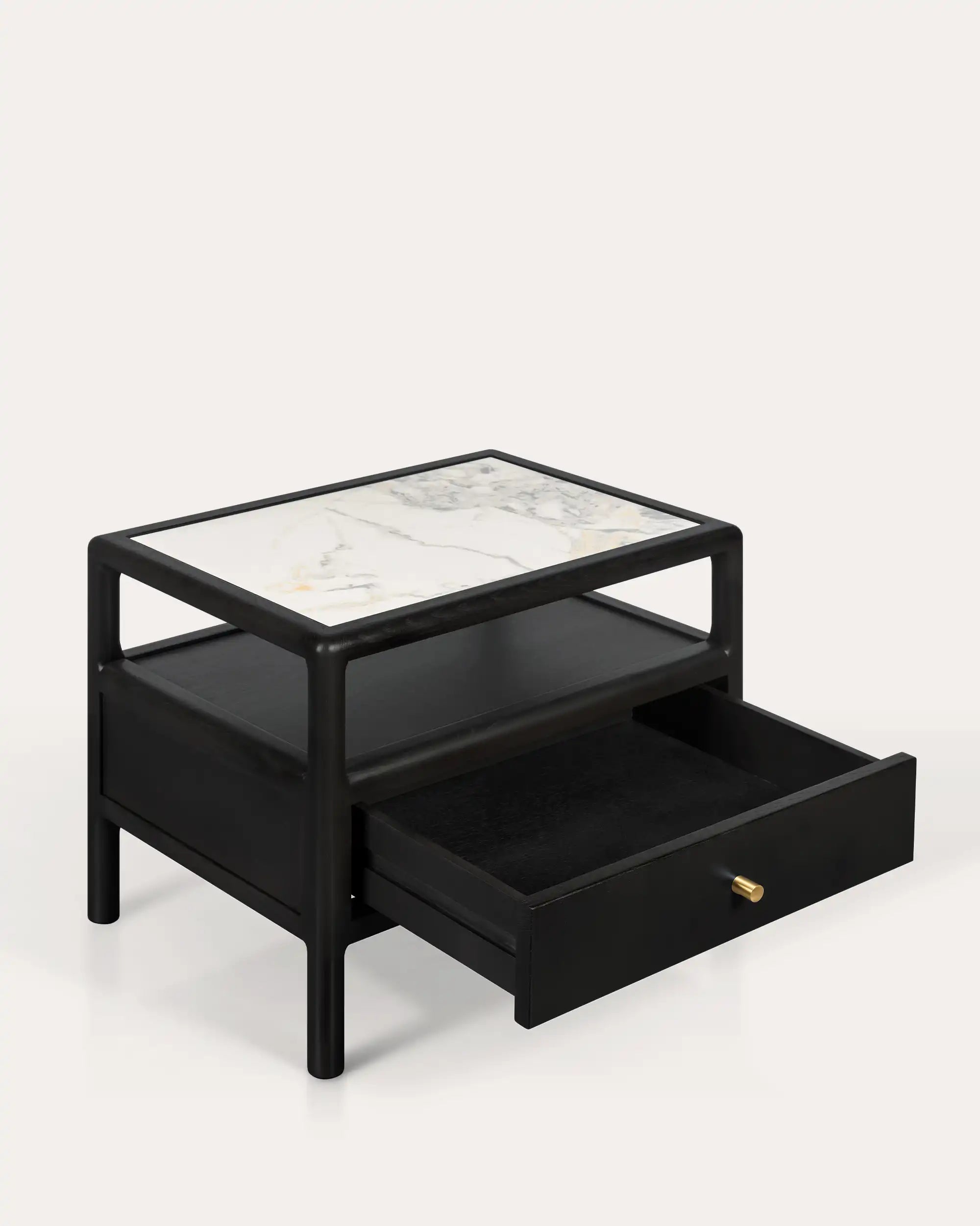 Nueva Nightstand - Black - at KUMO HOME