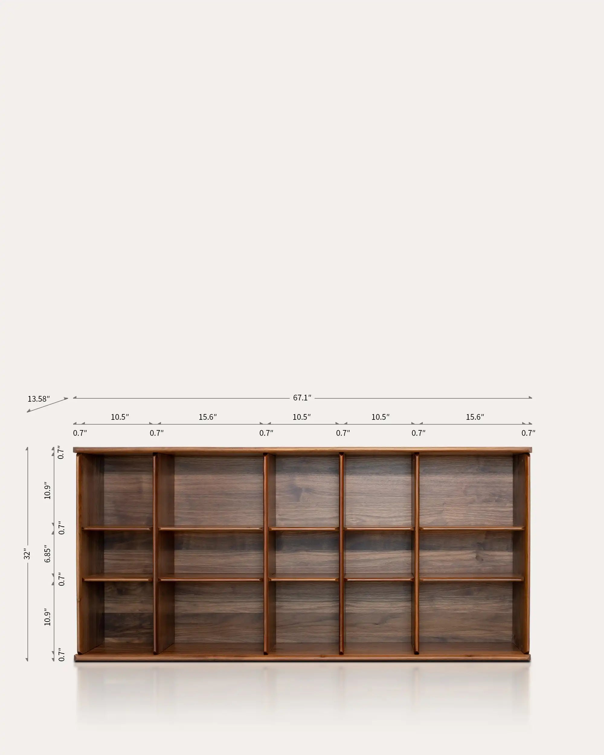 Plato Solid Wood Bookcase | Sideboard - at KUMO HOME