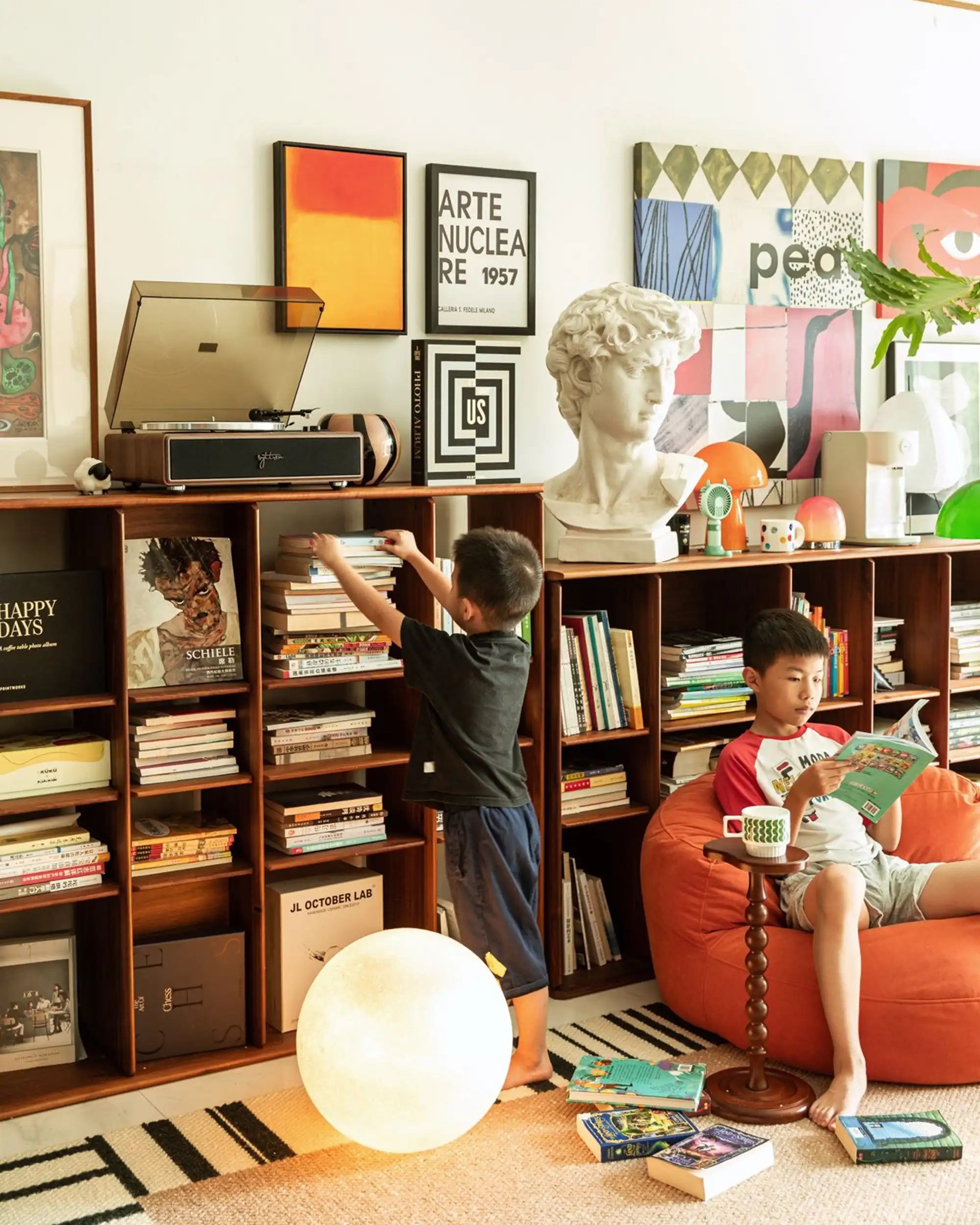 Plato Solid Wood Bookcase | Sideboard - at KUMO HOME