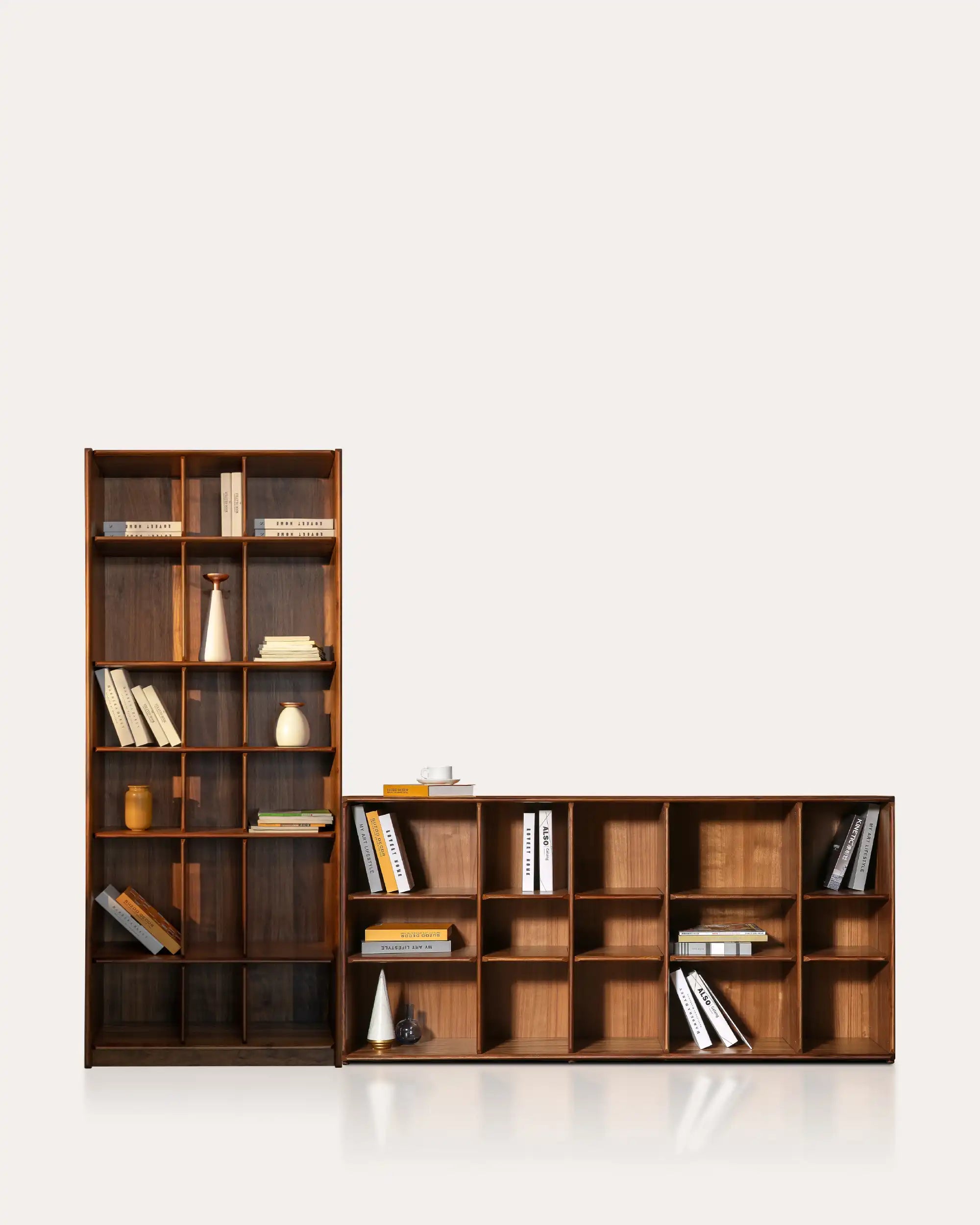 Plato Solid Wood Bookcase | Sideboard - at KUMO HOME