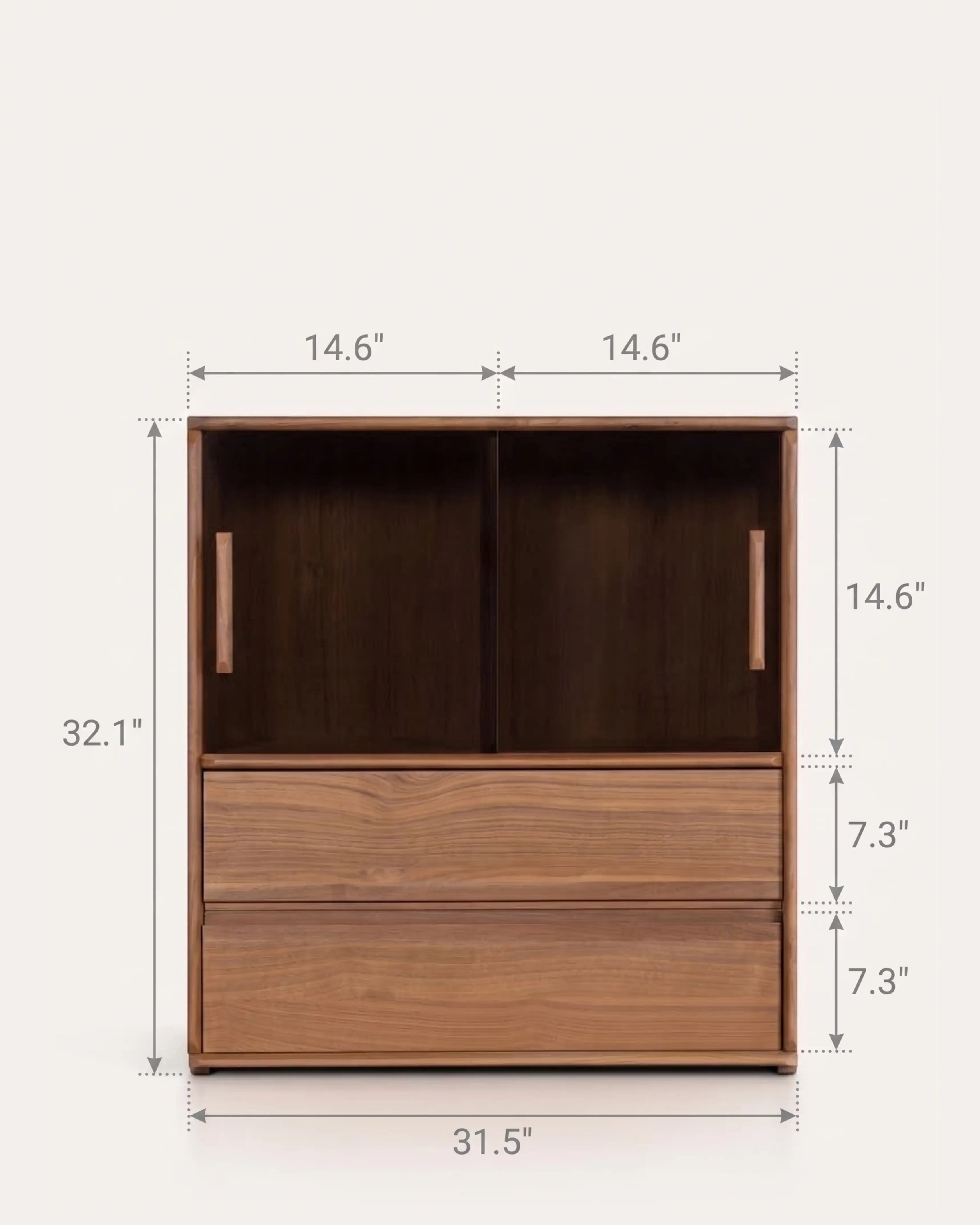 Soho Walnut Bookcase Combination | Modular Design