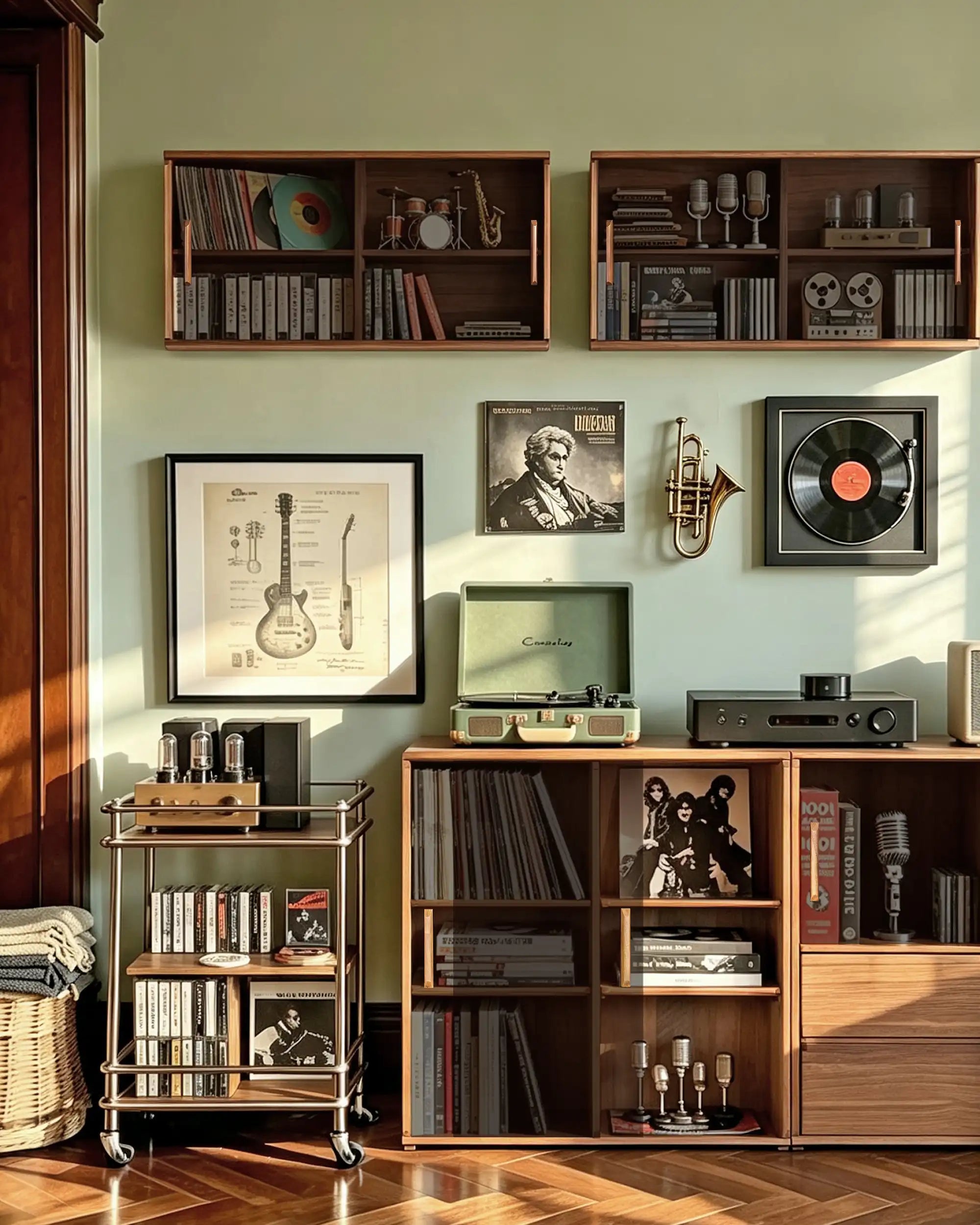Soho Walnut Bookcase | Modular Design - Flip Door | | KUMO HOME