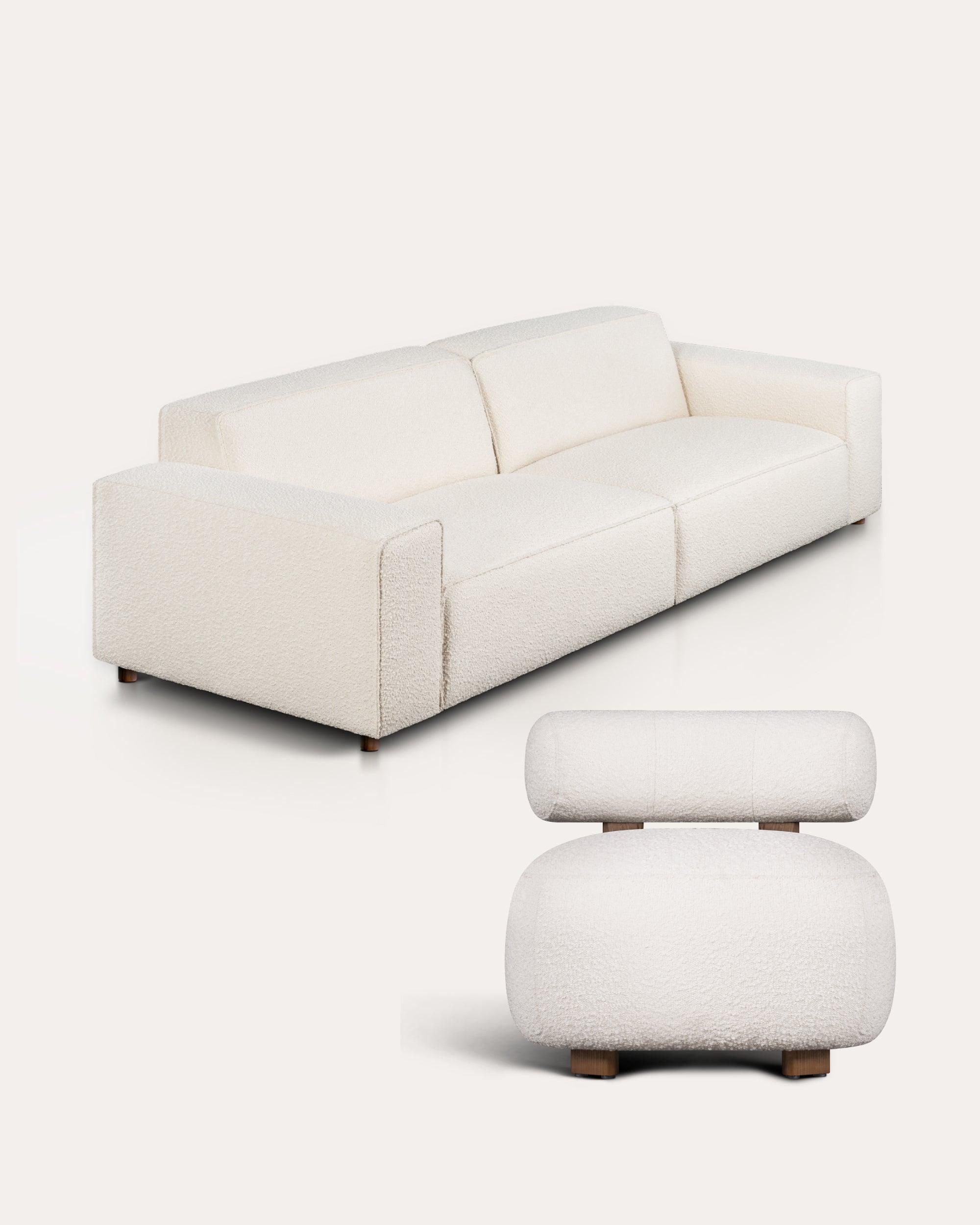Verona Sectional Sofa And Kumo Chair Set - at KUMO HOME