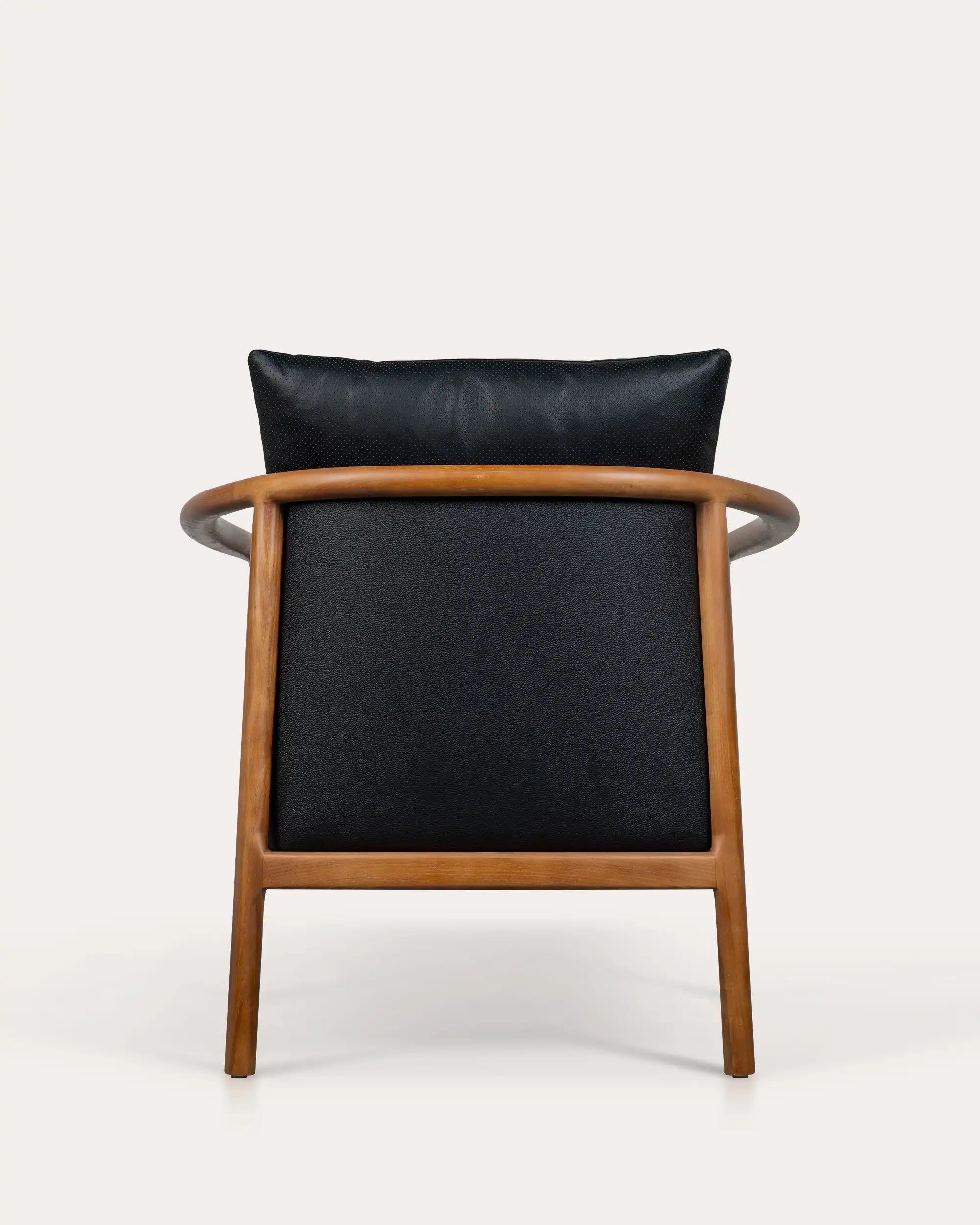 Arlo Walnut Leather Lounge Chair