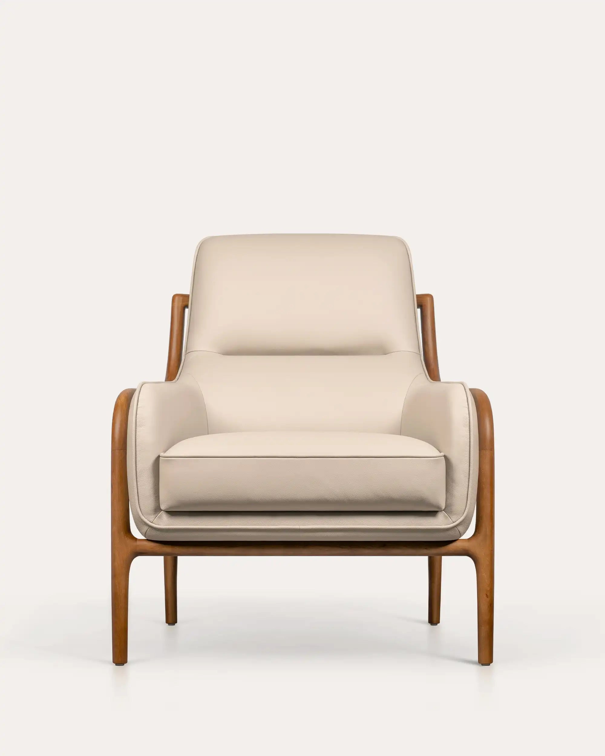 Windsor Creamy Leather Lounge Chair