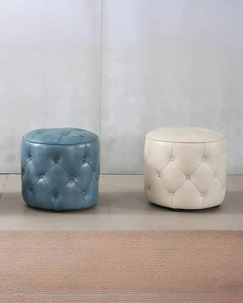 Cubo Genuine Leather Ottoman | | KUMO HOME