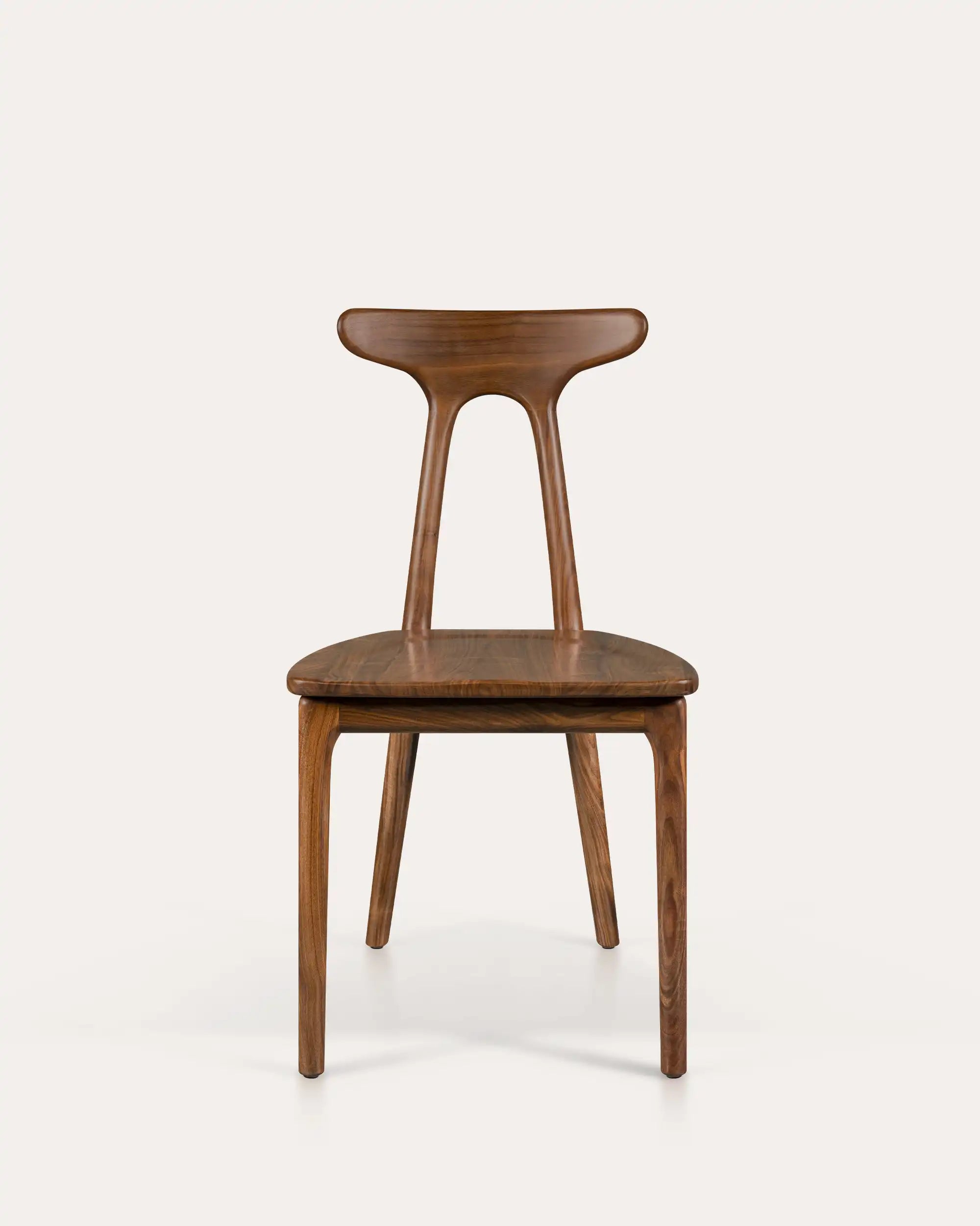 Franca Walnut T-Back Dining Chair - at KUMO HOME