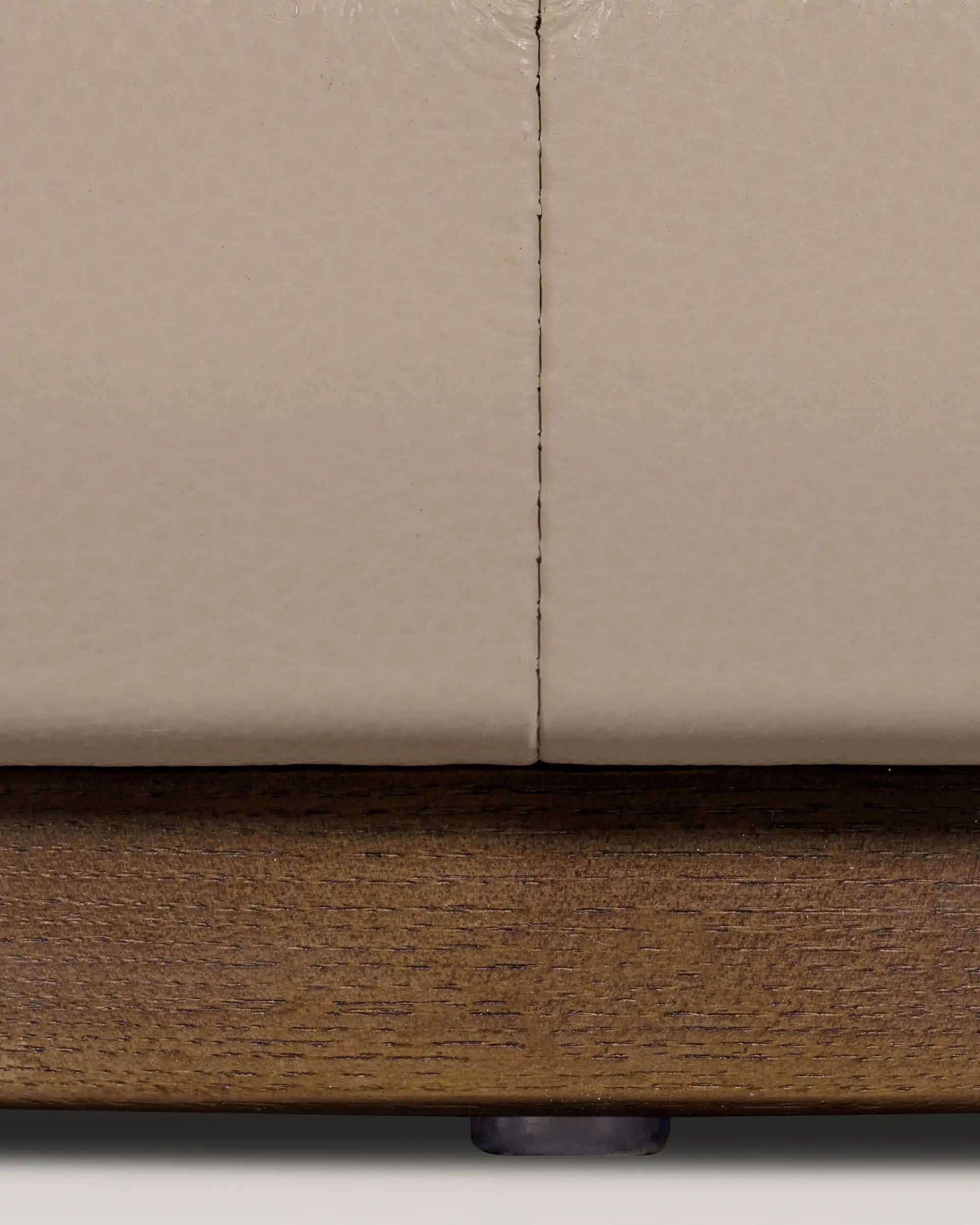 Luna Walnut Leather Ottoman