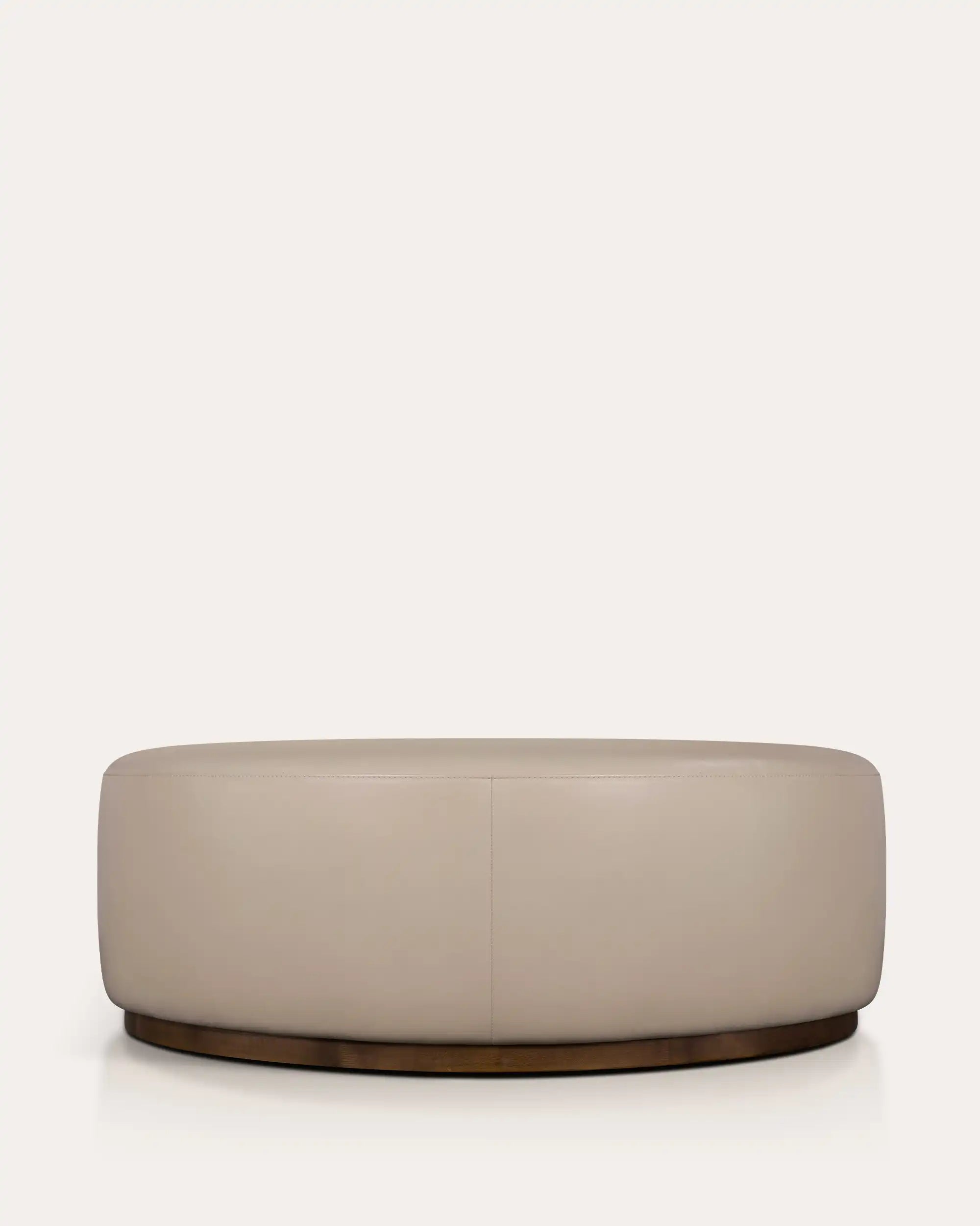 Luna Walnut Leather Ottoman