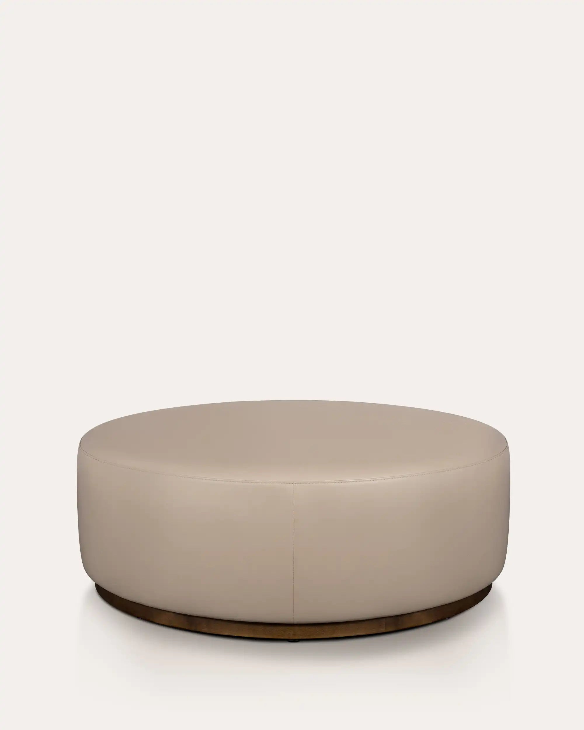 Luna Walnut Leather Ottoman