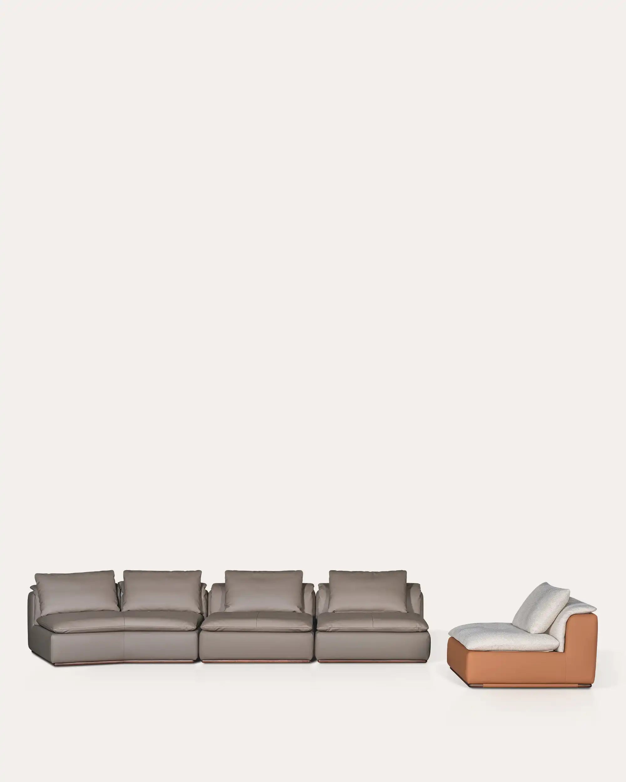 Modern Minimalist Low-Profile Modular 4 Seater Sofa | | KUMO HOME DEAL