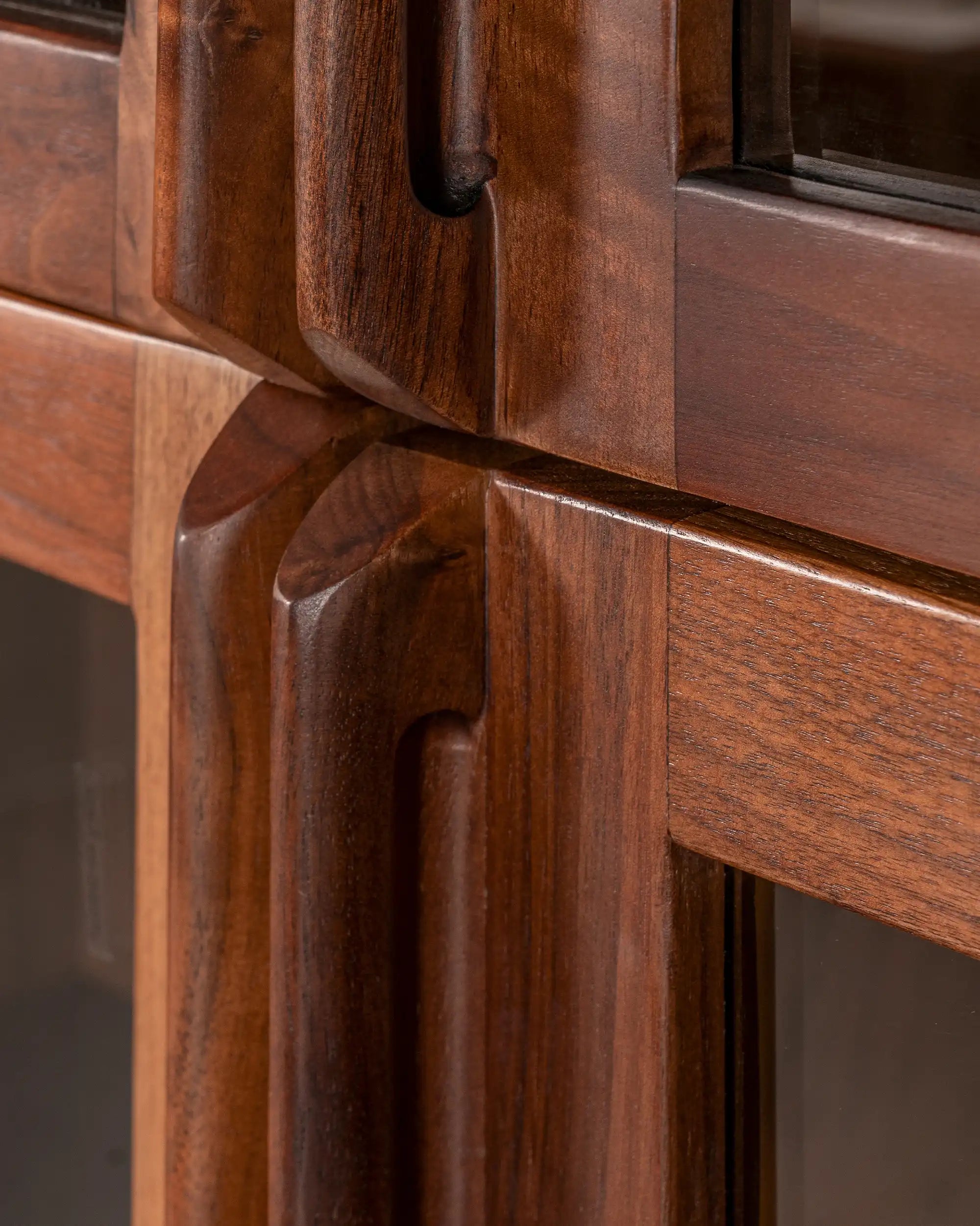 Plato Horizon Walnut & Glass Collector’s Display Cabinet | | KUMO HOME