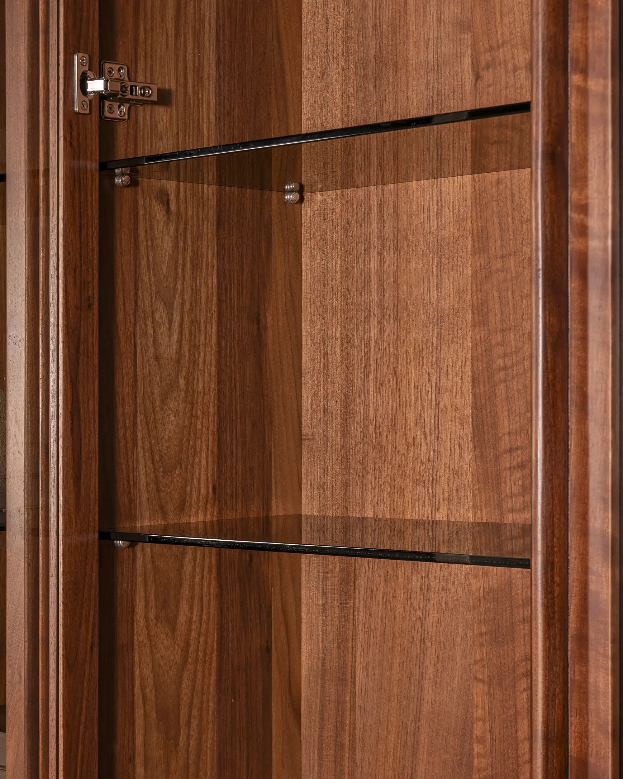 Plato Horizon Walnut & Glass Collector’s Display Cabinet | | KUMO HOME