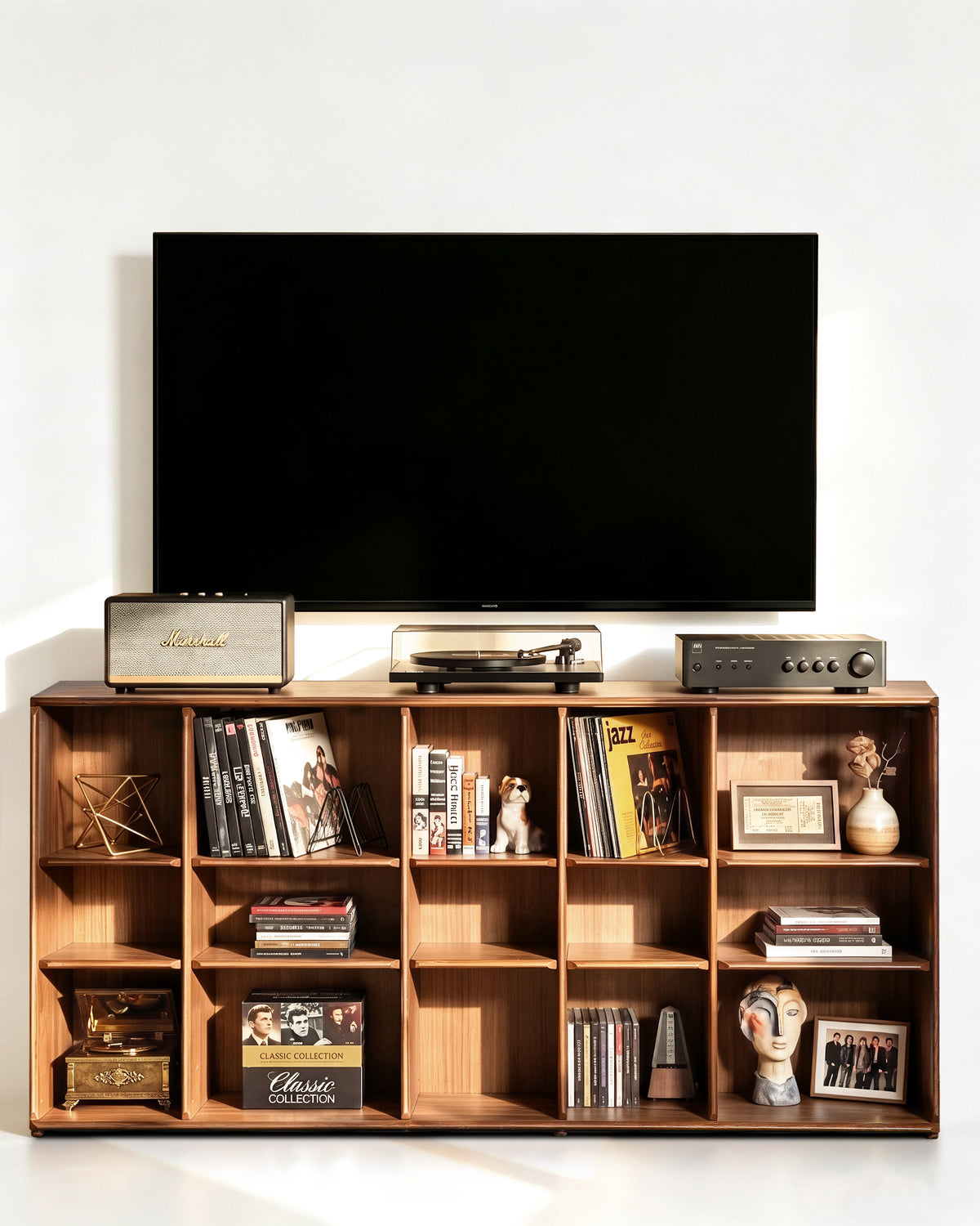 Plato Solid Wood Bookcase | Plato TV Console Cabinet