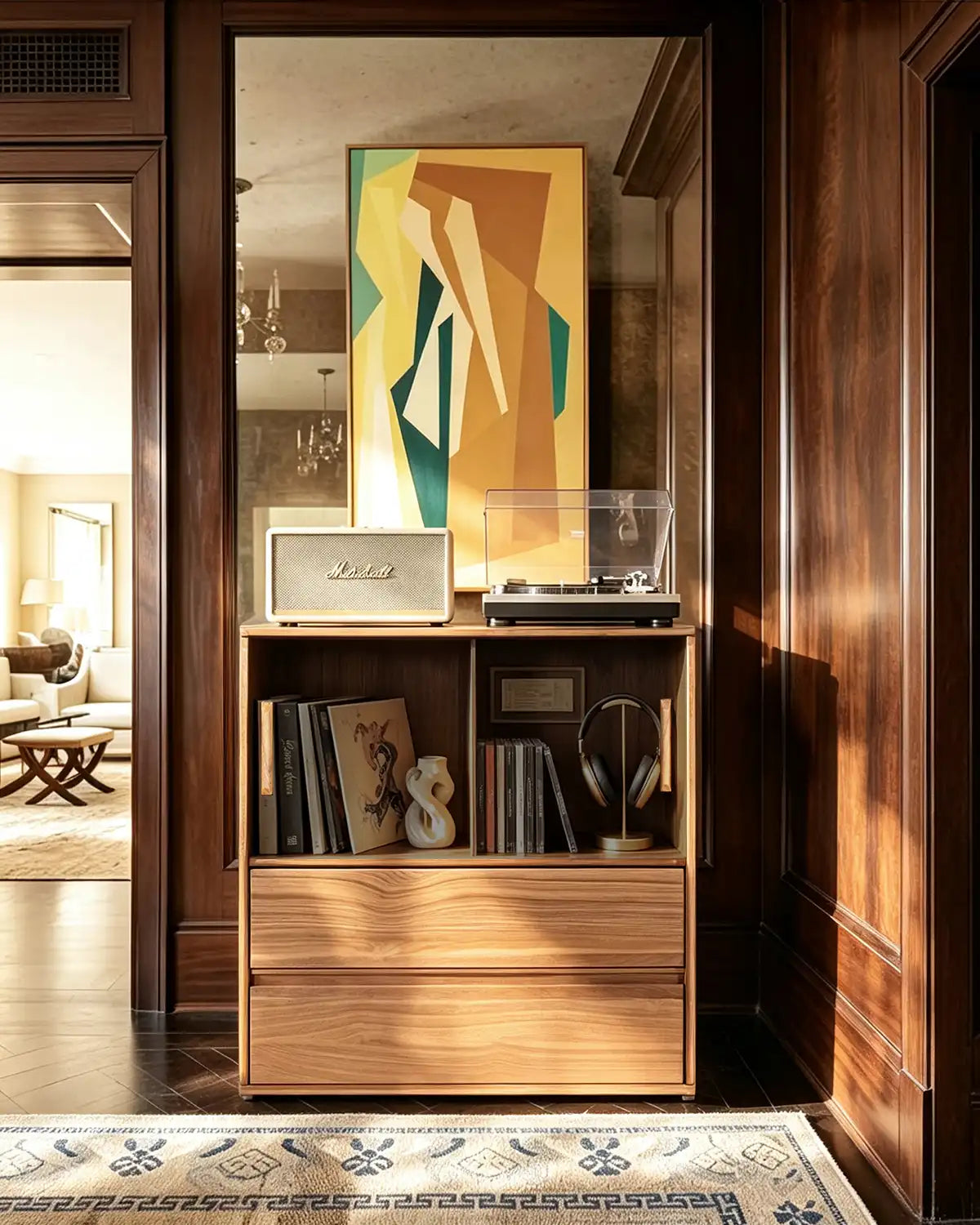 Soho Walnut Bookcase | Modular Design - Drawer Bookcase | | KUMO HOME