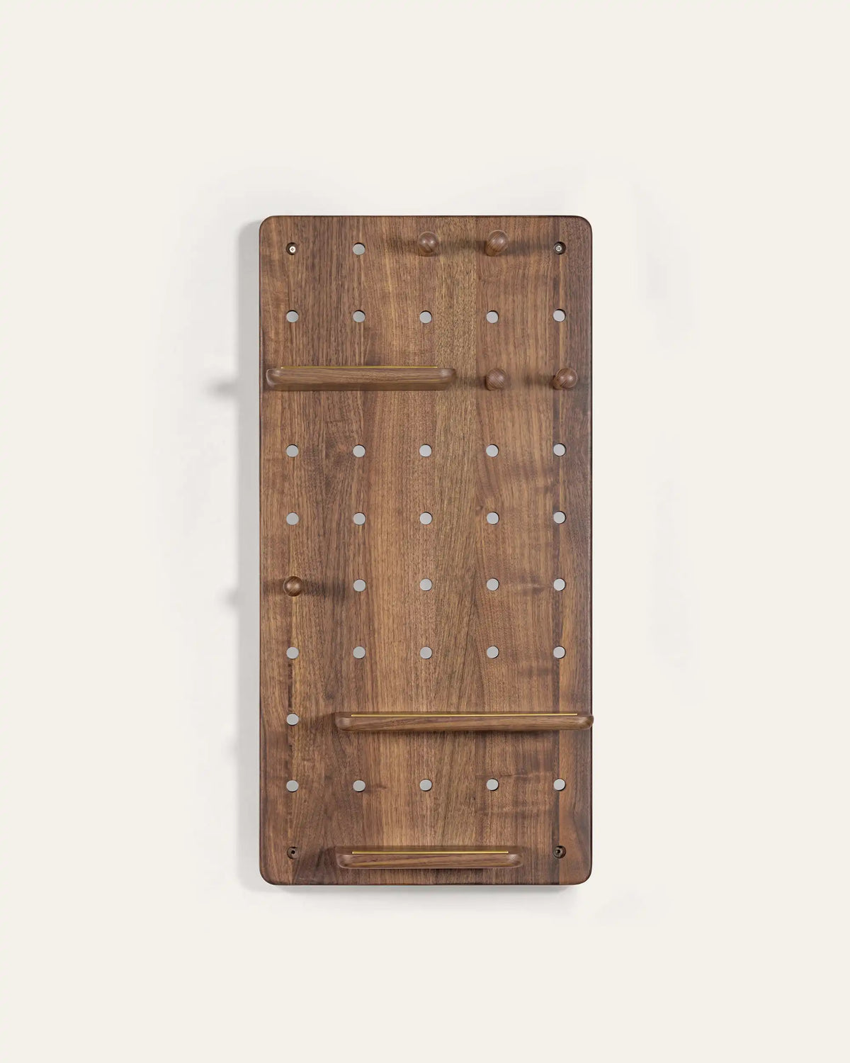 Soho Walnut Pegboard | Modular Storage | Wall Hooks Shelf
