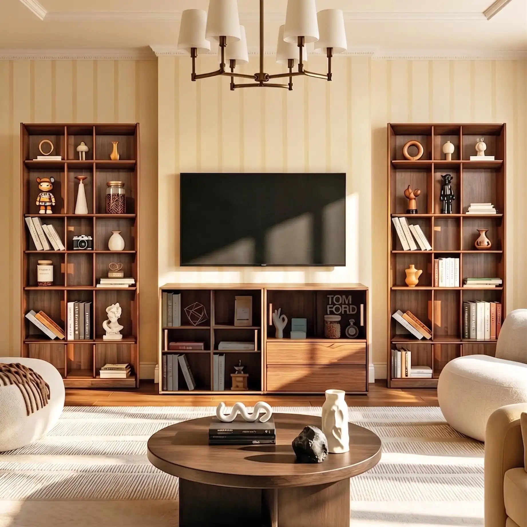 Plato Solid Wood Bookcase | Soho TV Console Set | | KUMO HOME