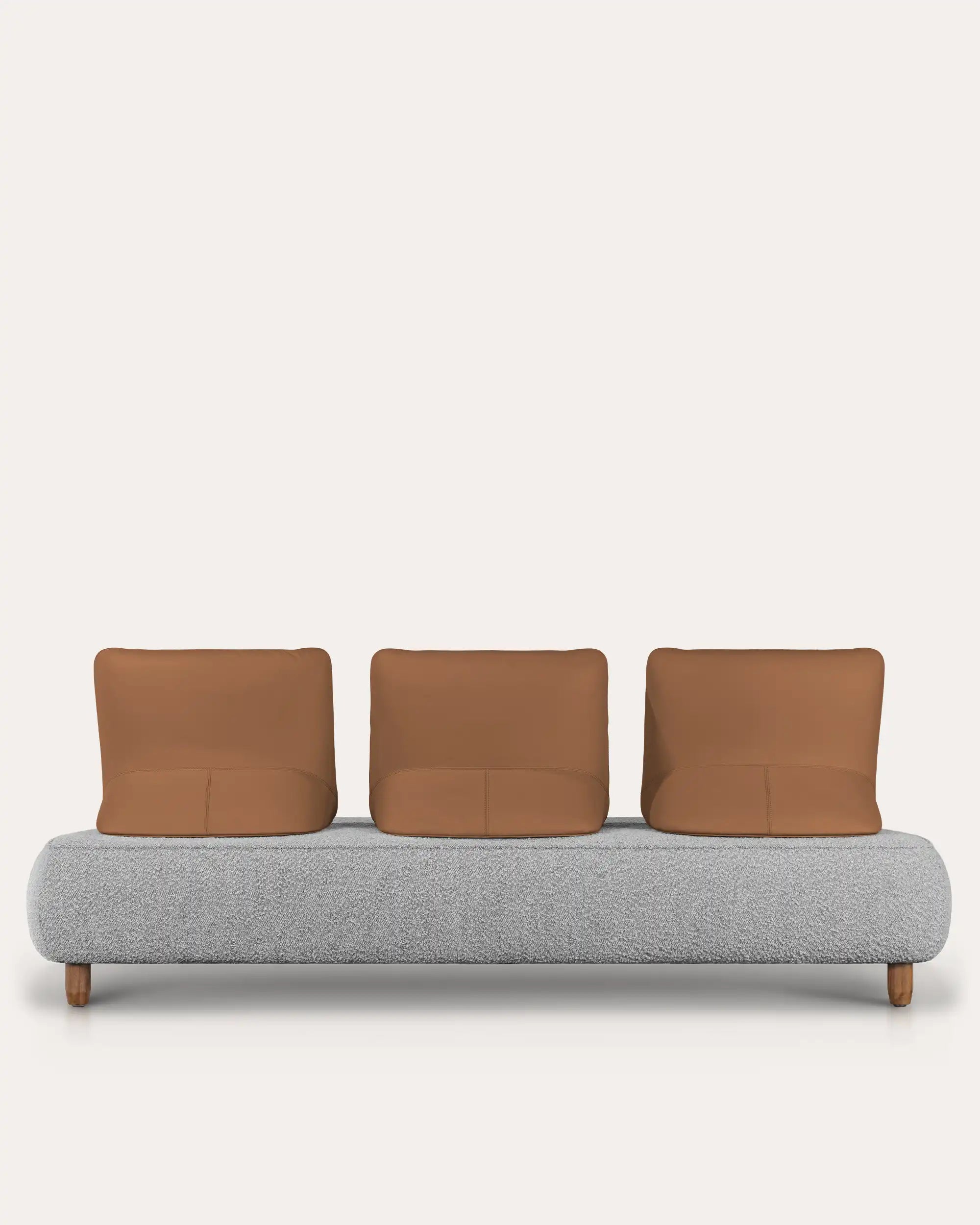 Tilda Boucle Modular Sofa - Ocher Brown - at KUMO HOME
