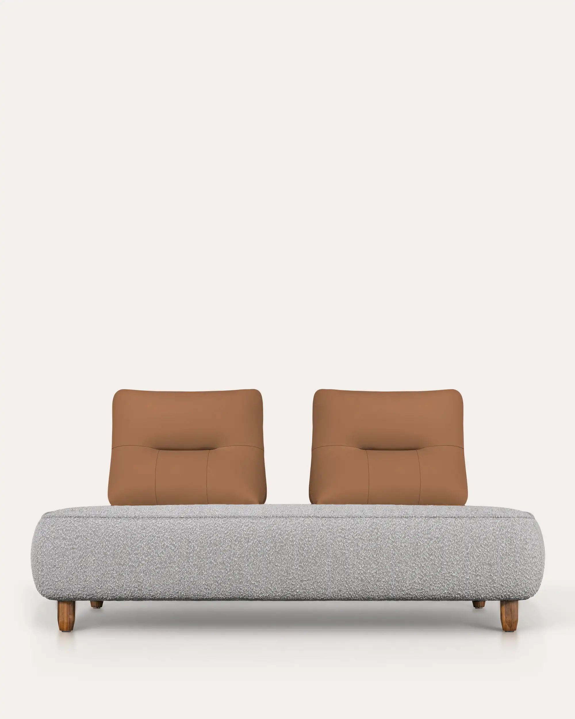 Tilda Boucle Modular Sofa - Ocher Brown - at KUMO HOME