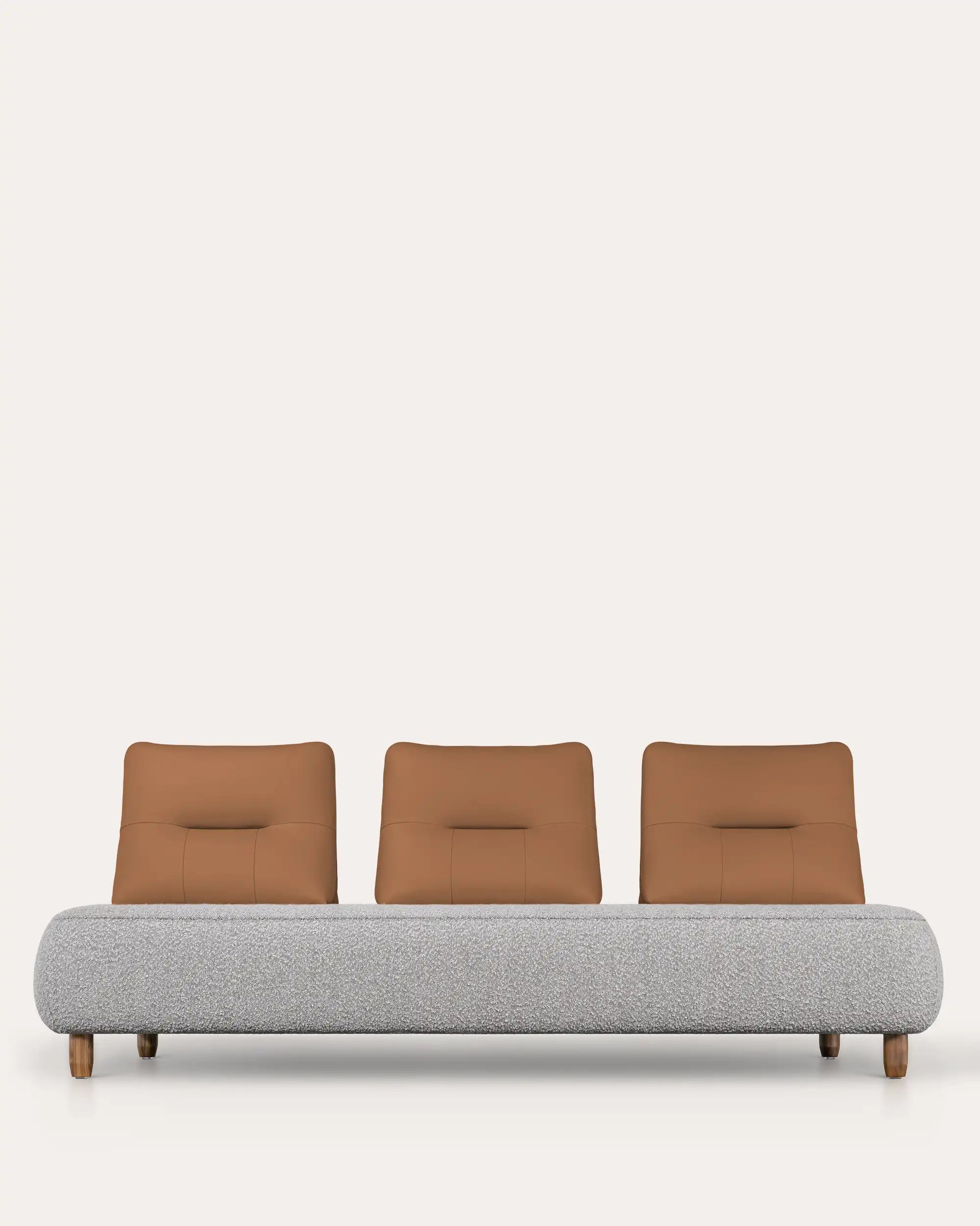 Tilda Boucle Modular Sofa - Ocher Brown - at KUMO HOME
