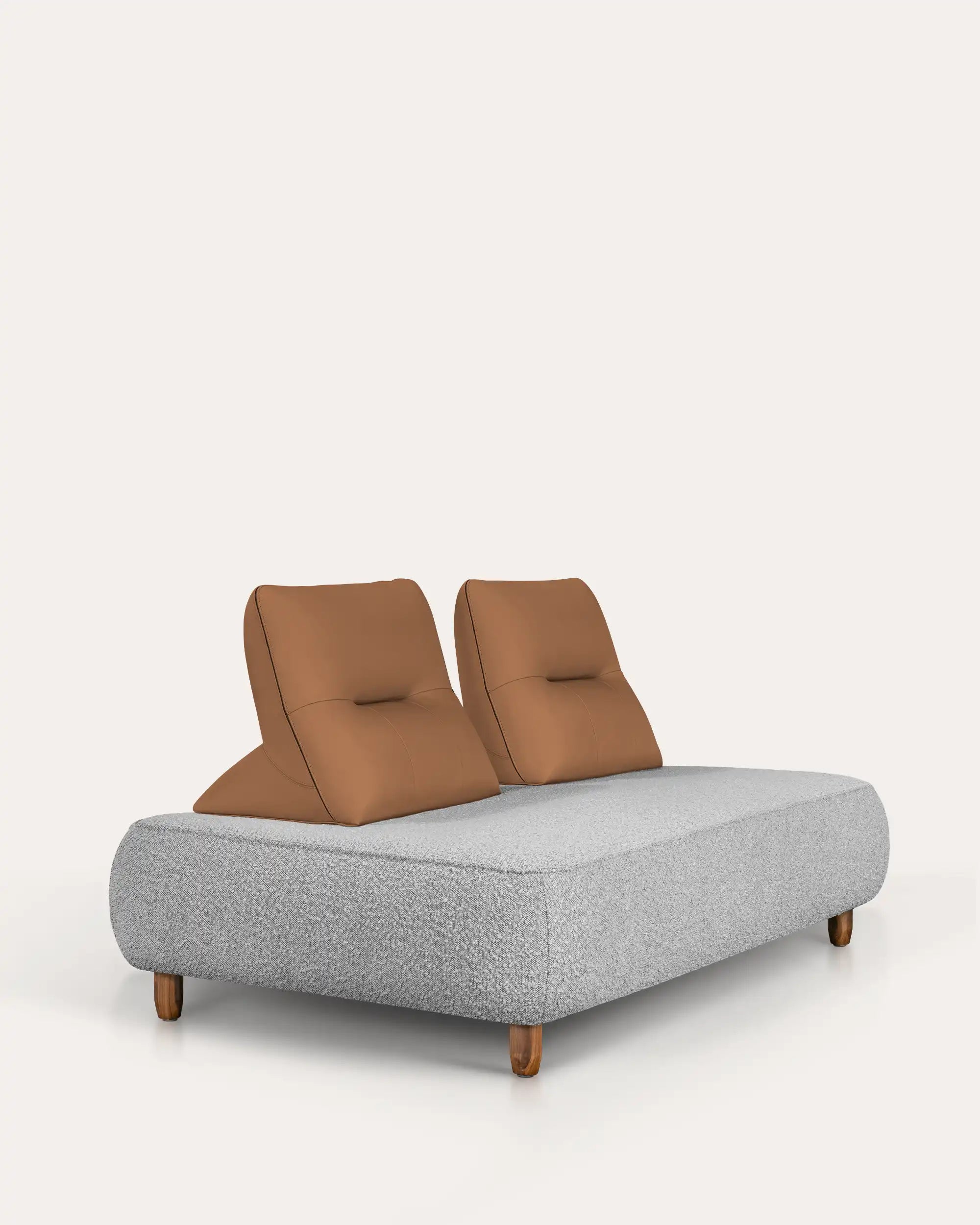 Tilda Boucle Modular Sofa - Ocher Brown - at KUMO HOME