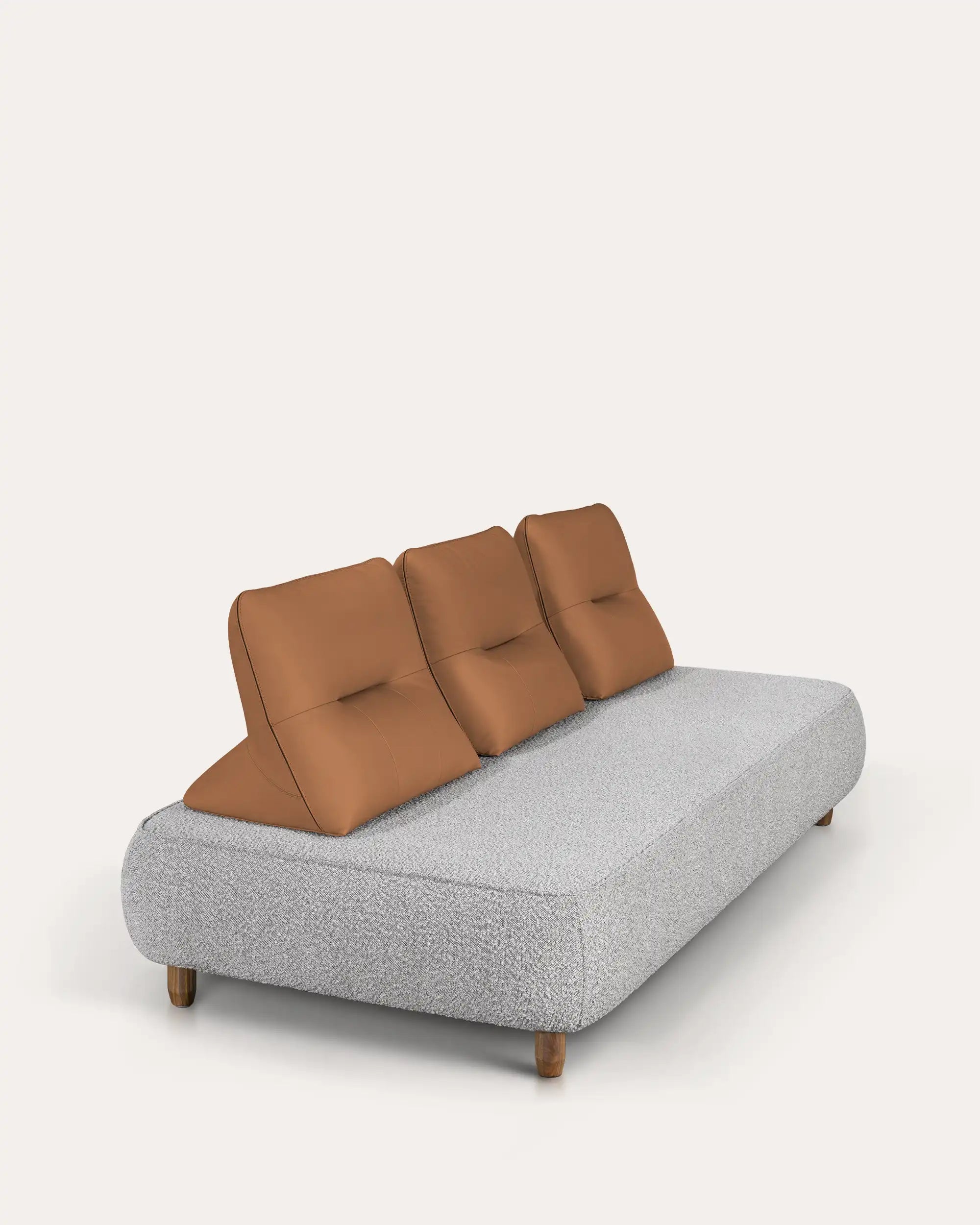 Tilda Boucle Modular Sofa - Ocher Brown - at KUMO HOME