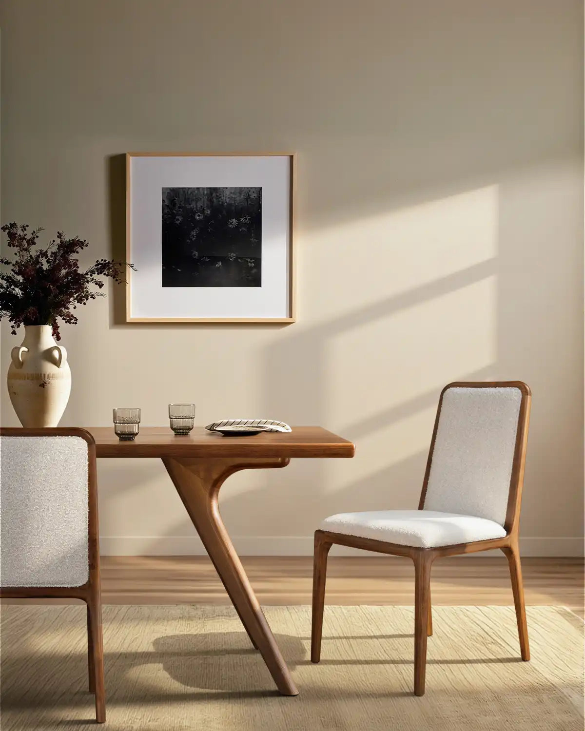 Black Walnut Slab Dining Table - at KUMO HOME DEAL