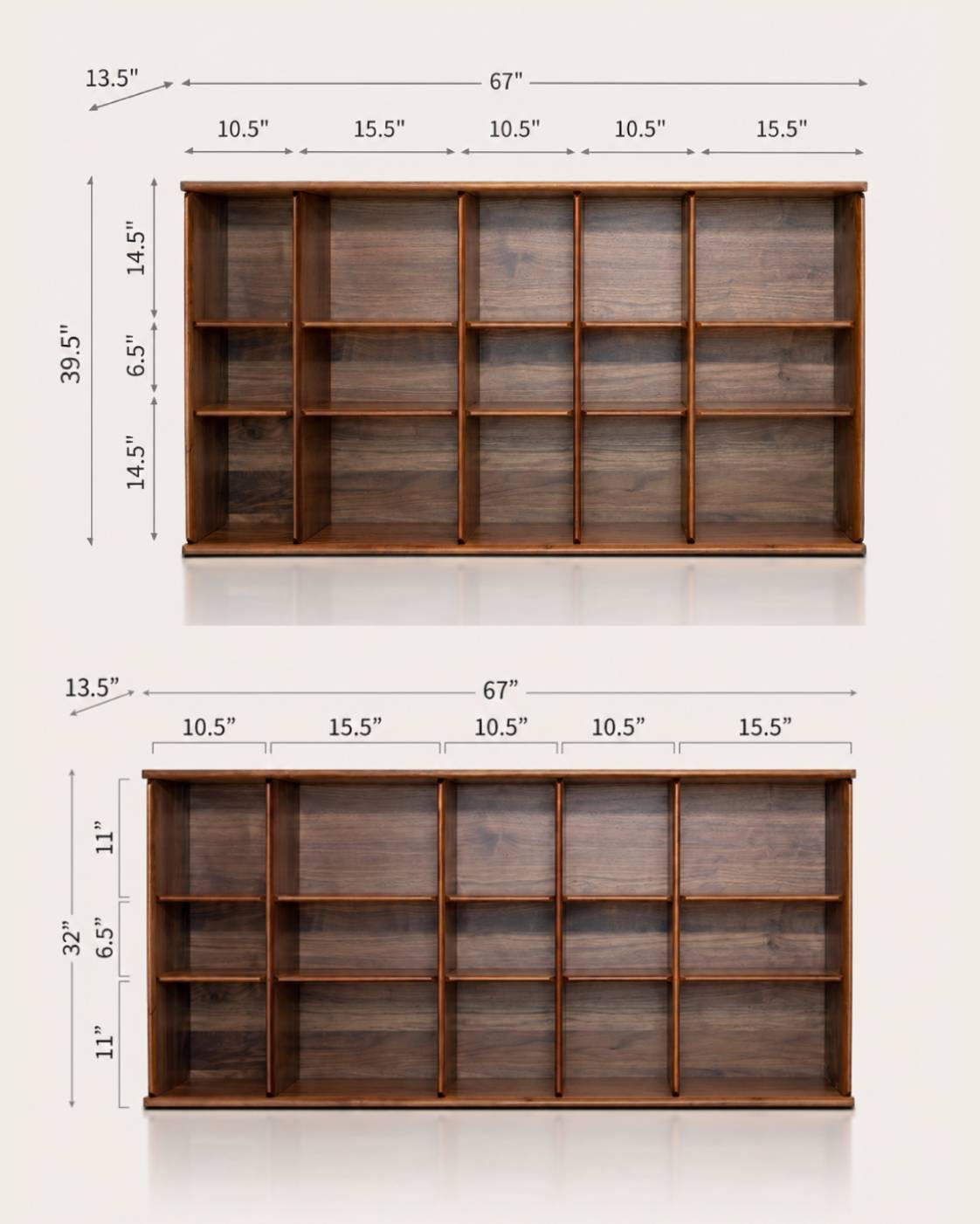 Plato Solid Wood Bookcase | Sideboard | | KUMO HOME