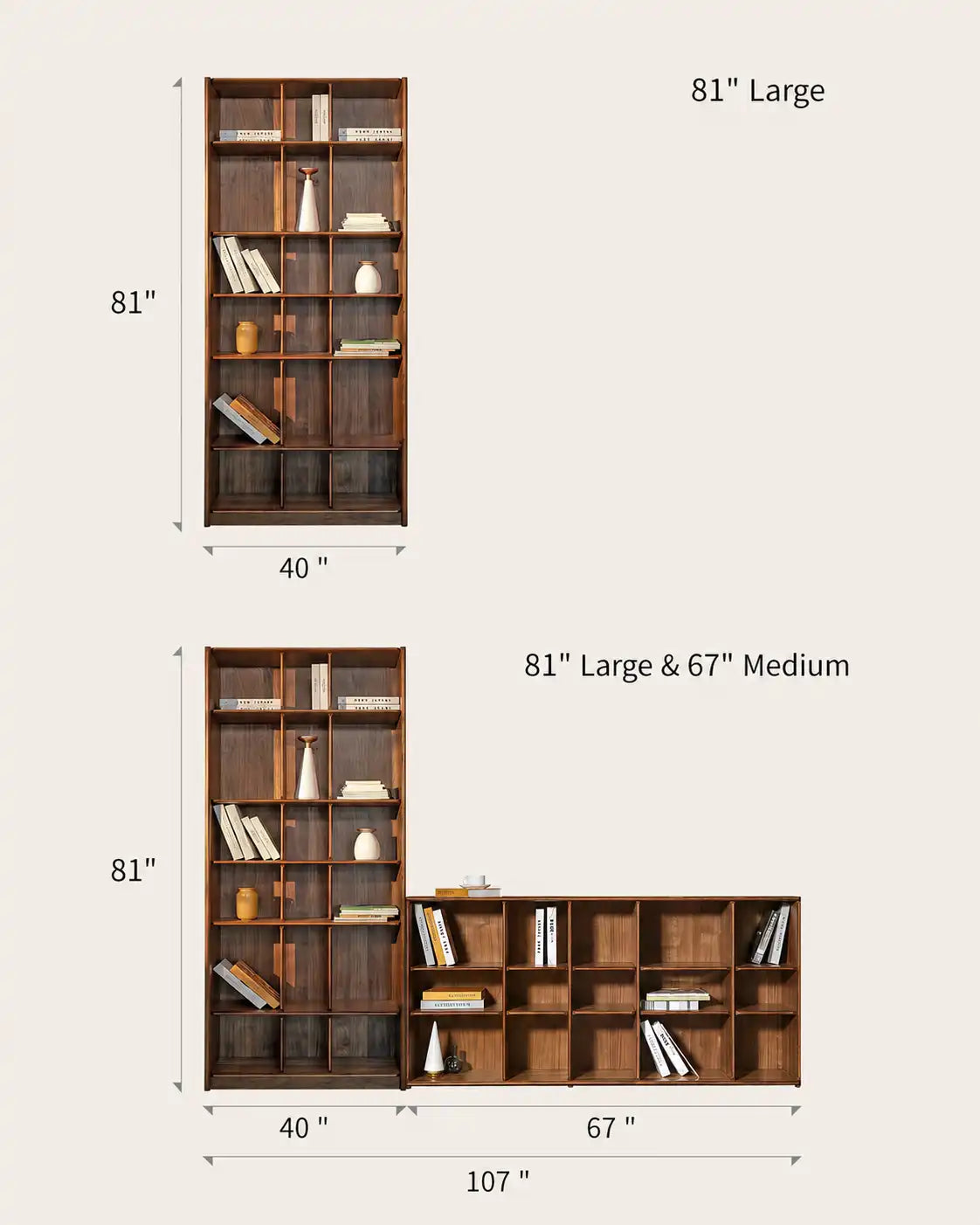 Plato Solid Wood Bookcase | Sideboard | | KUMO HOME