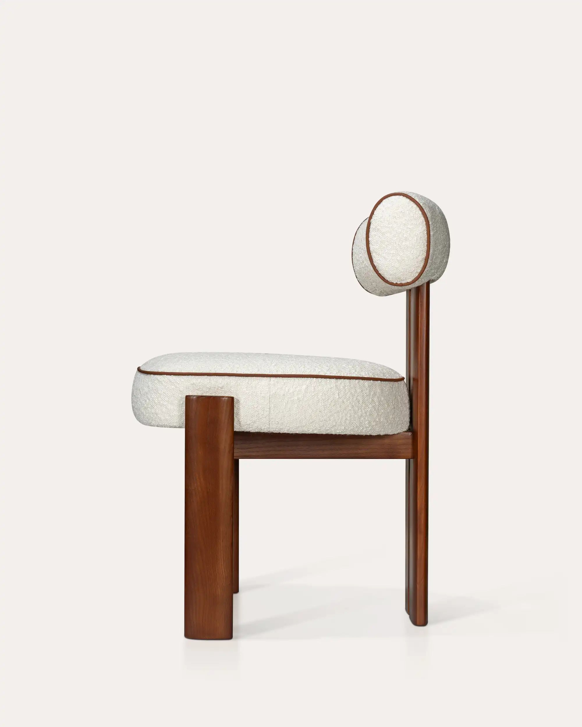 Amber Boucle Dining Chair - at KUMO HOME