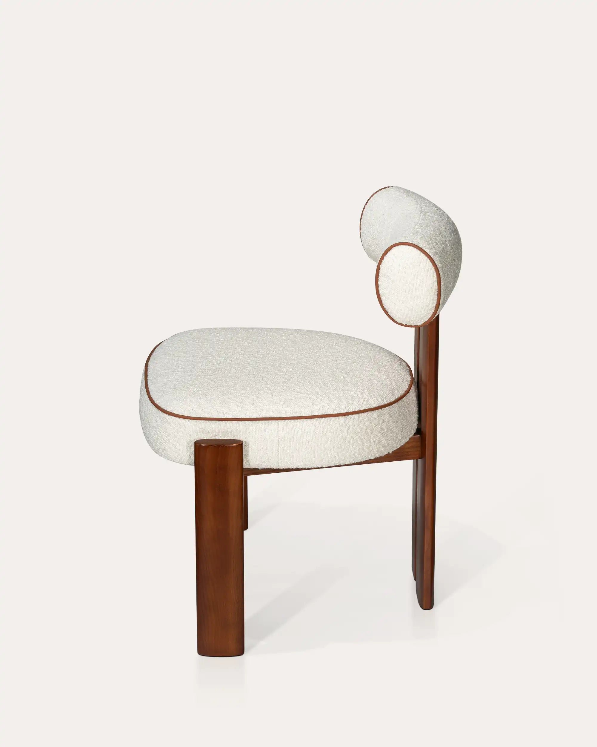 Amber Boucle Dining Chair - at KUMO HOME