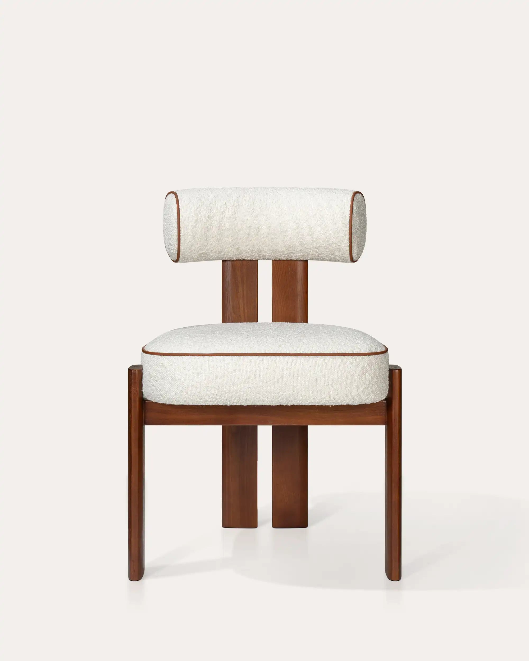 Amber Boucle Dining Chair - at KUMO HOME