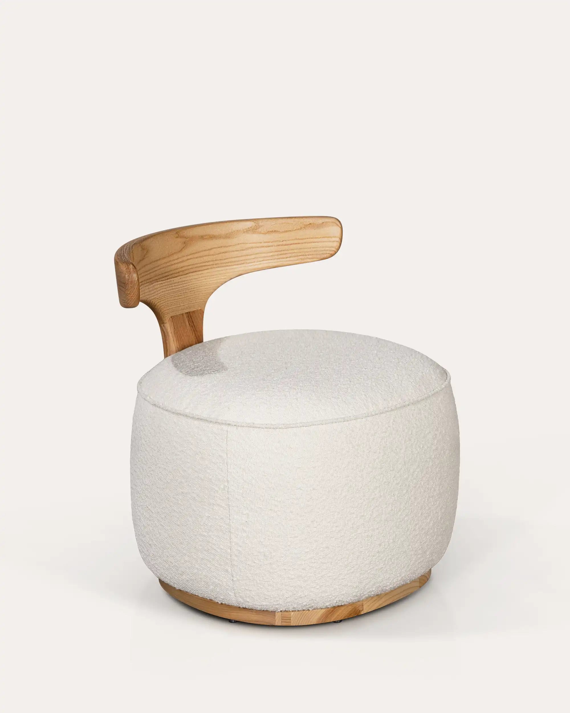 Horn Bouclé Chair - Natural Ash - at KUMO HOME
