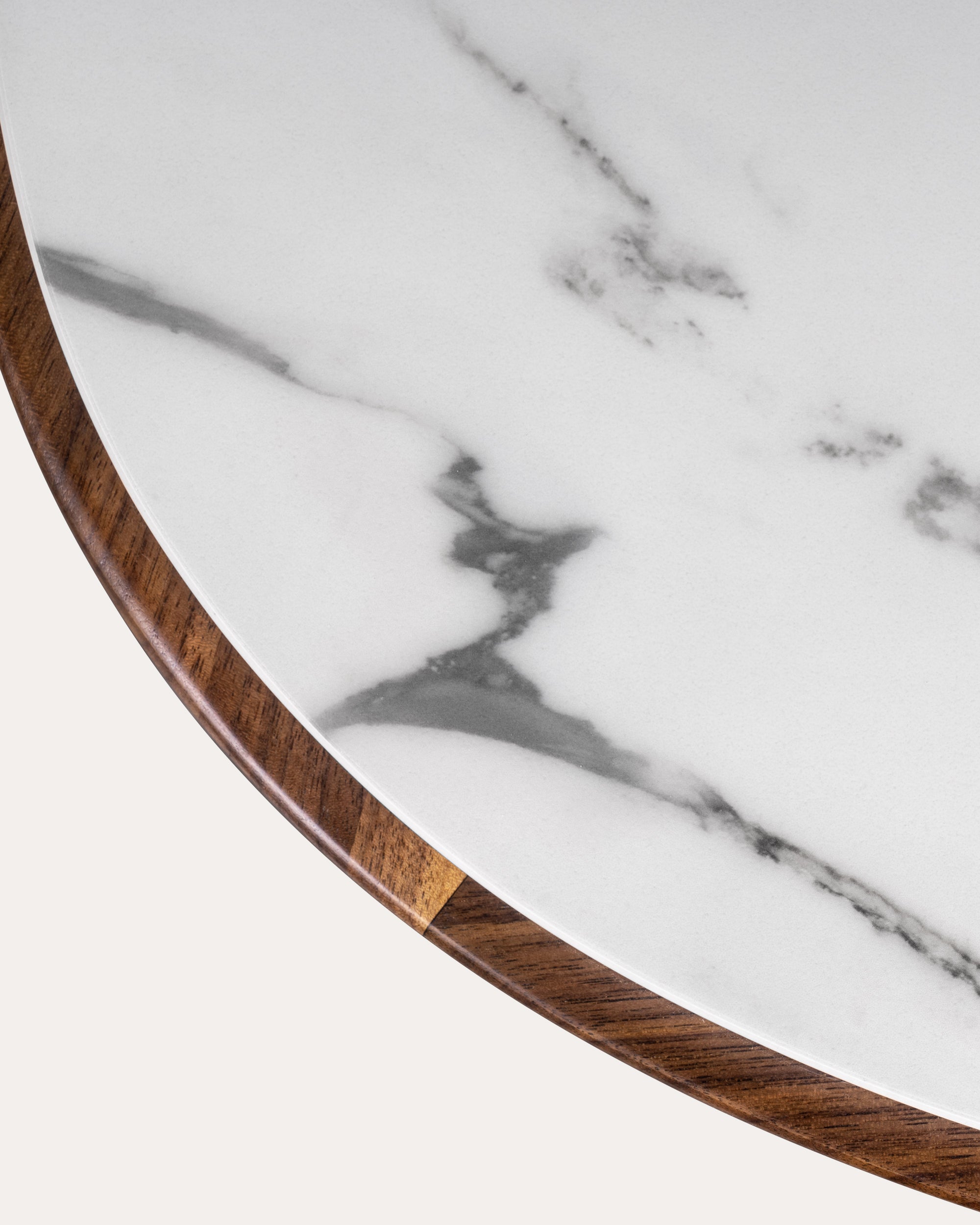 Irregular Oval Coffee Table With Marble Top